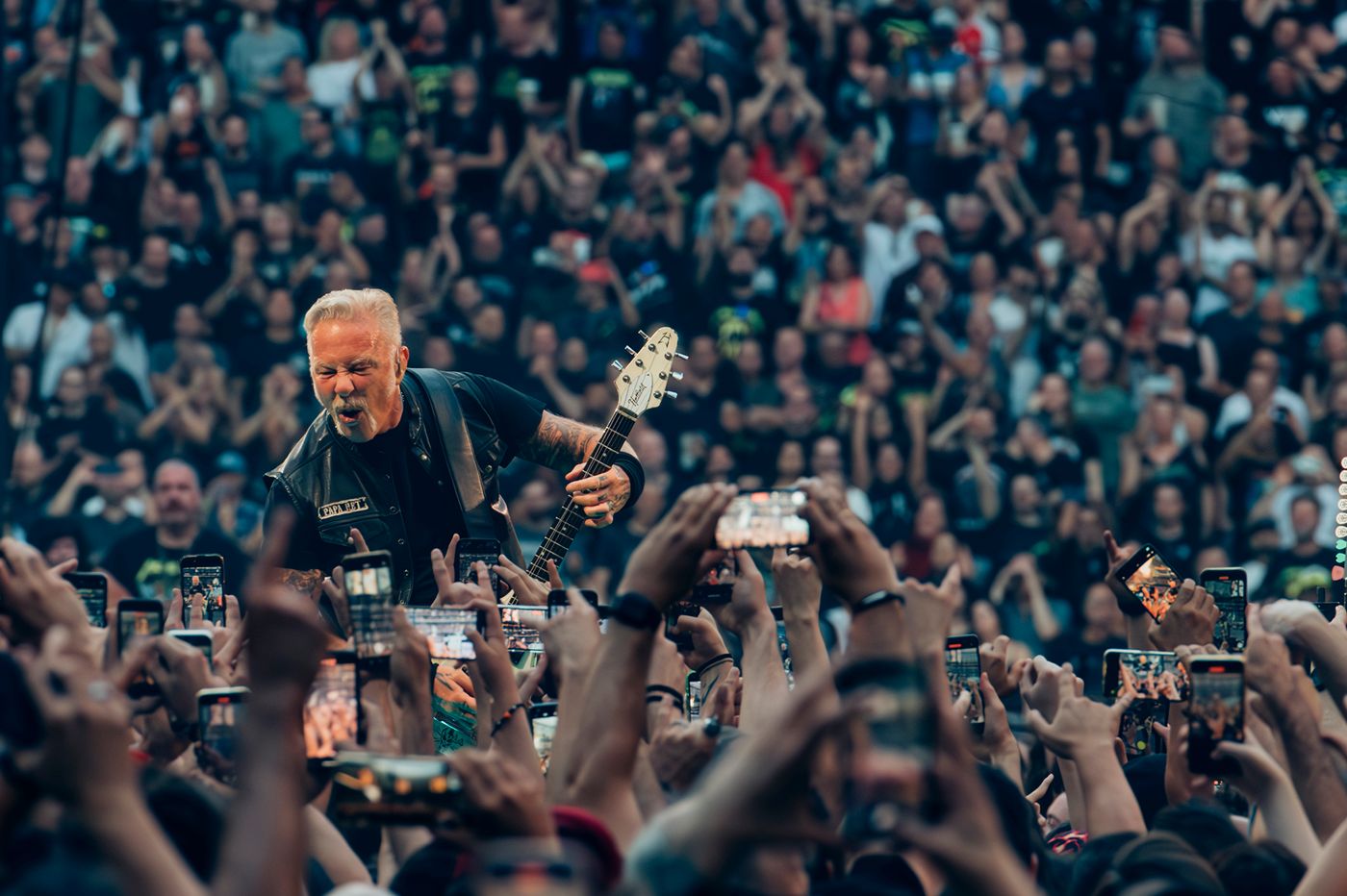  James Hetfield, el rey de la pista. Foto: Alfredo Arias
