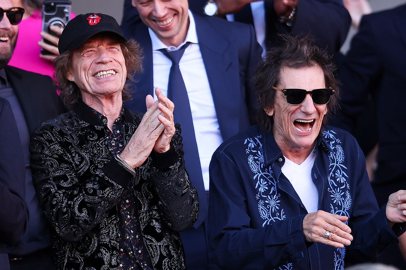 Jagger & Wood, en el Estadi Olímpic, durante El Clásico. Foto: Eric Alonso (Getty Images)