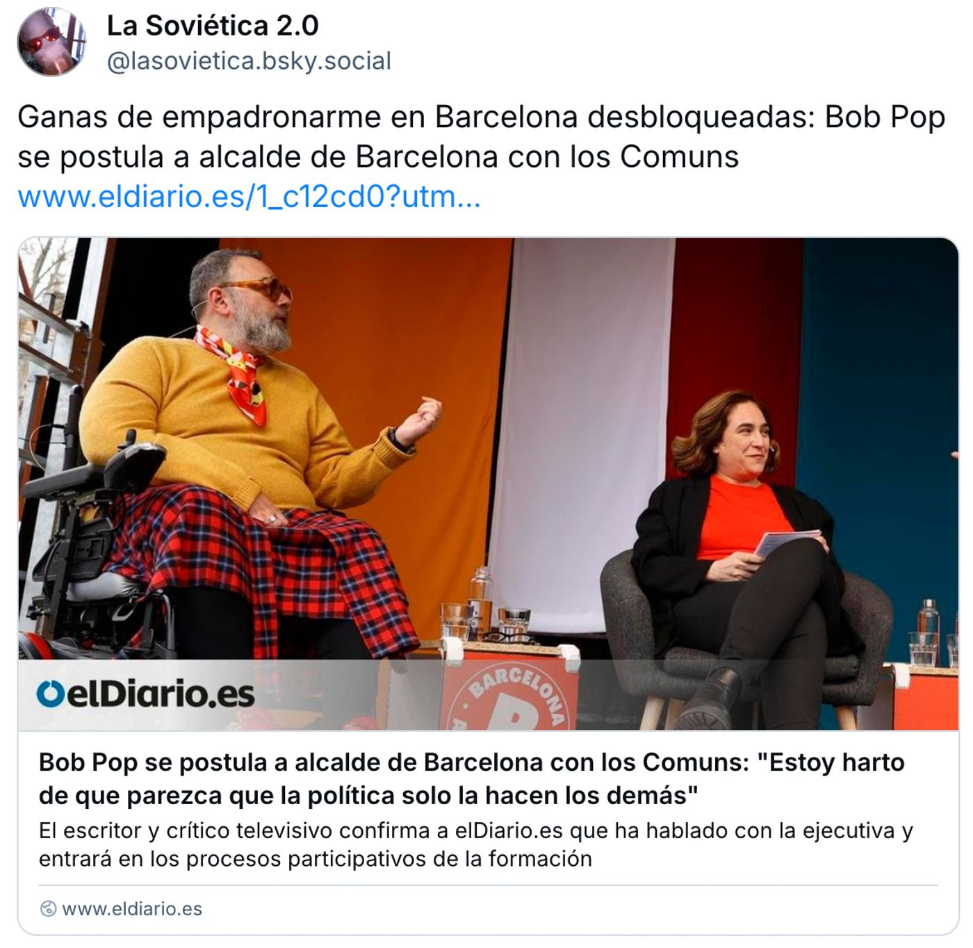 Buscando piso en Barcelona.<a href="https://bsky.app/profile/lasovietica.bsky.social/post/3m2jowljct22e" target="_blank"> Ver post </a>