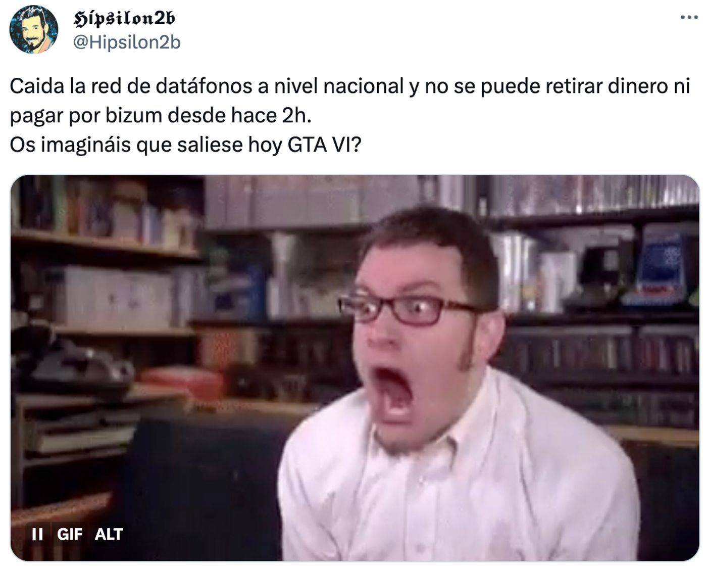 Tomándoselo a la tremenda. <a href="https://twitter.com/Hipsilon2b/status/1725874037996294560" target="_blank"> Ver tuit </a>