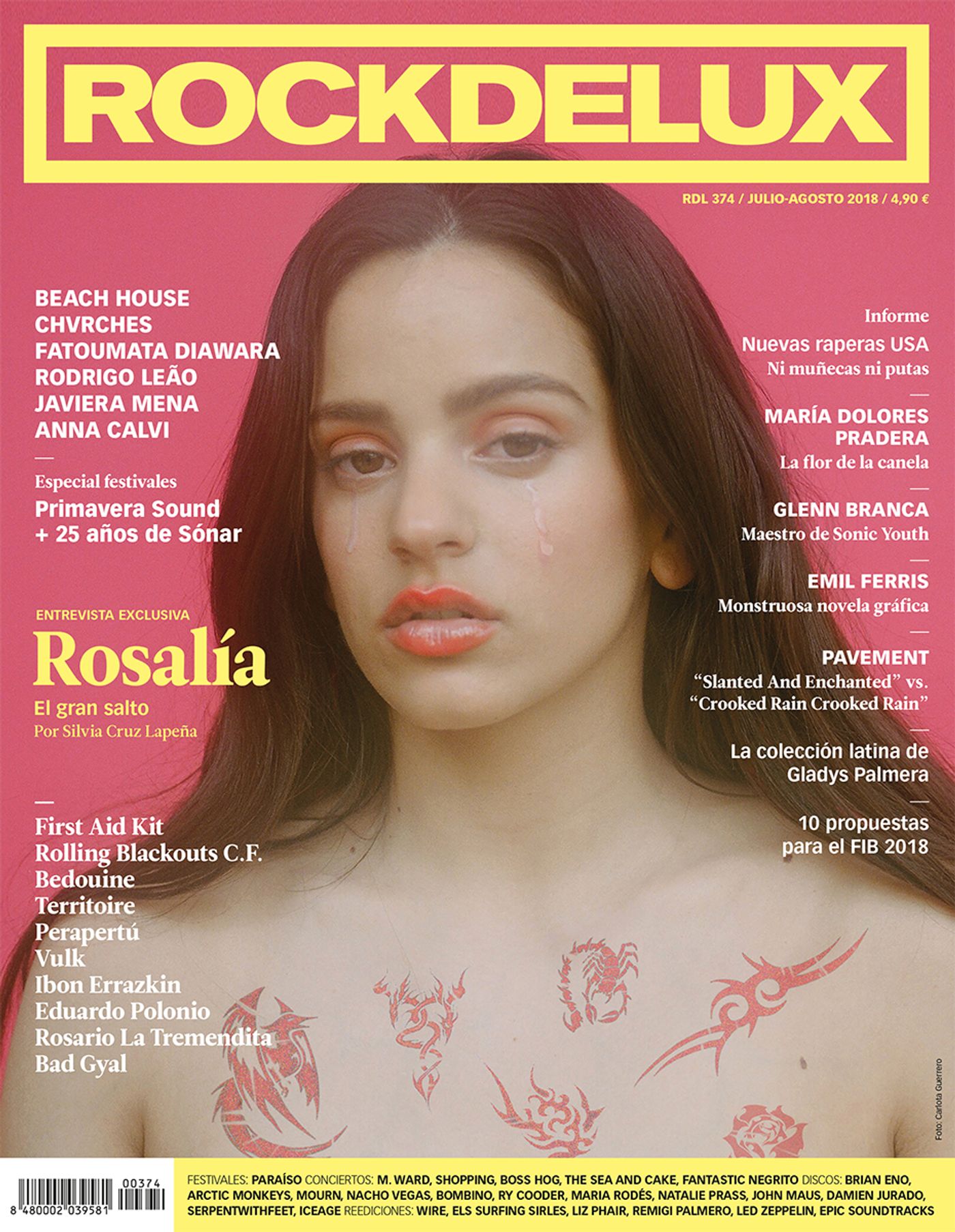 Rockdelux 374 (Julio-Agosto 2018). Diseño: Gemma Alberich