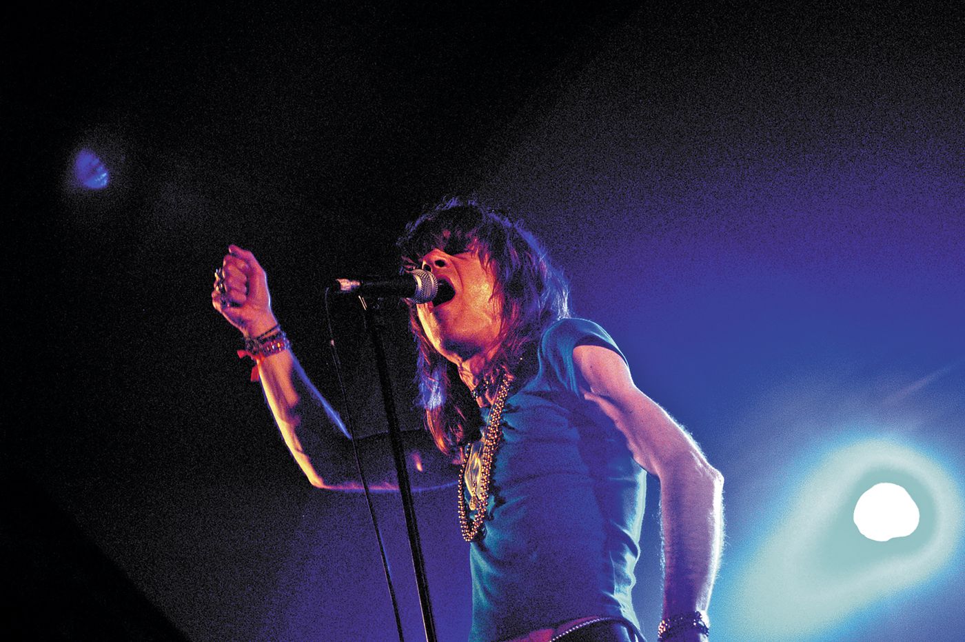 Primer concierto en España de los New York Dolls, ya en su segunda etapa: 9 de septiembre de 2004 (Azkena, Vitoria-Gateiz). Foto: Alfredo Arias