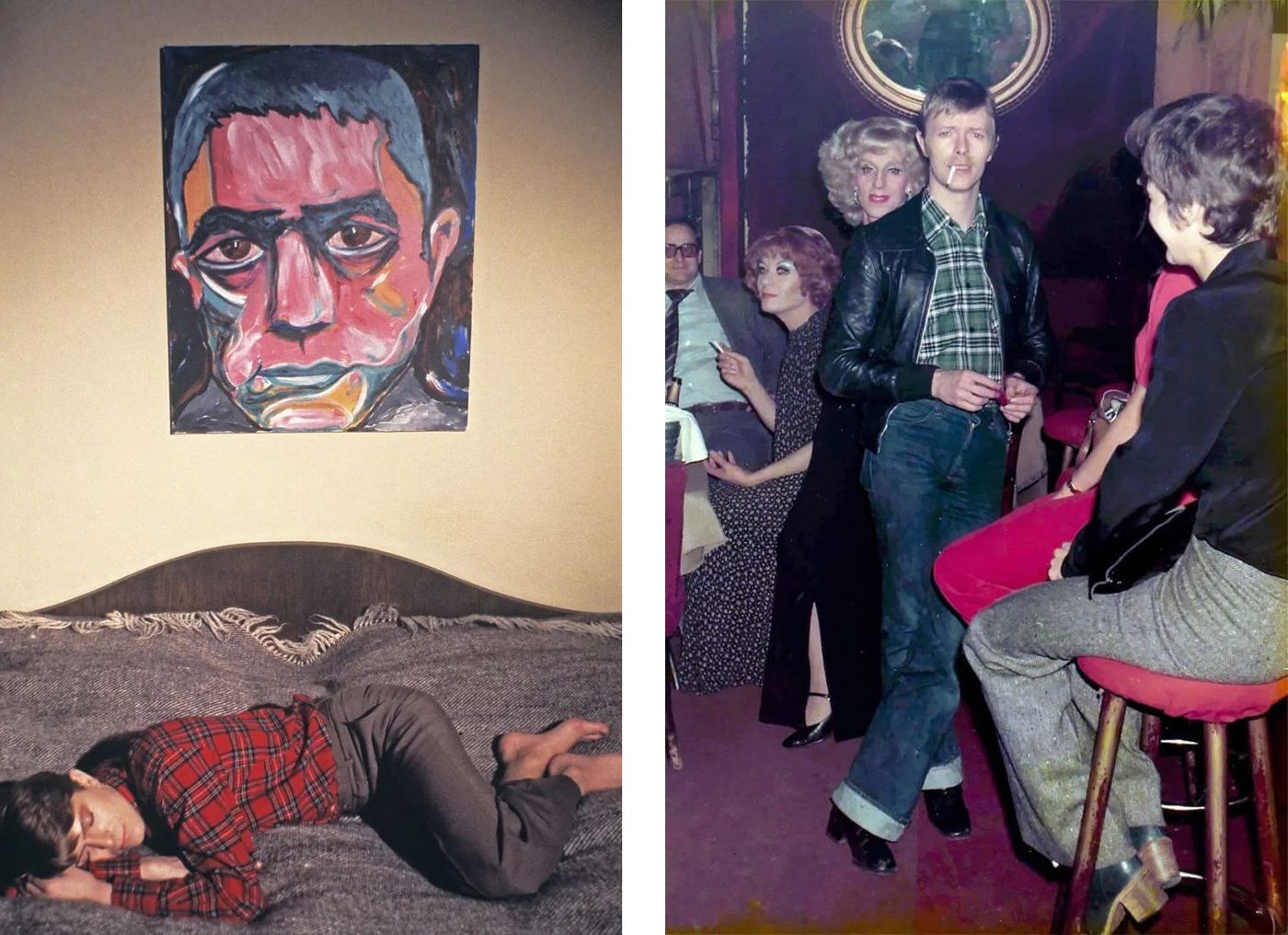 En su apartamento de Hauptstrasse: el retrato de Yukio Mishima pintado por Bowie. Foto: Christian Simonpietri / En Berlín, 1977: Bowie, estética Fassbinder.