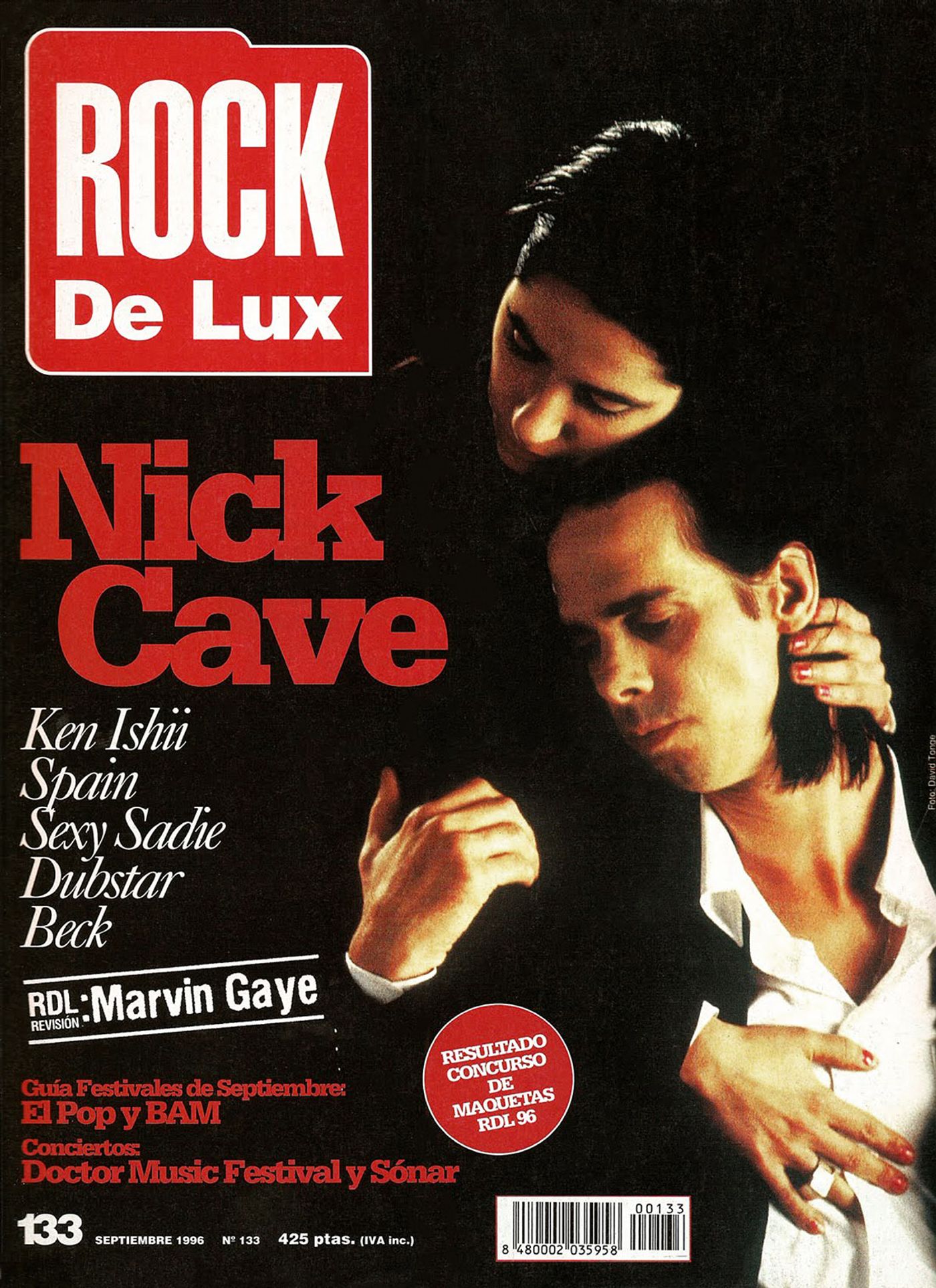 La portada del Rockdelux 133 (septiembre 1996): Nick Cave (con PJ Harvey), entrevistado en Cadaqués.