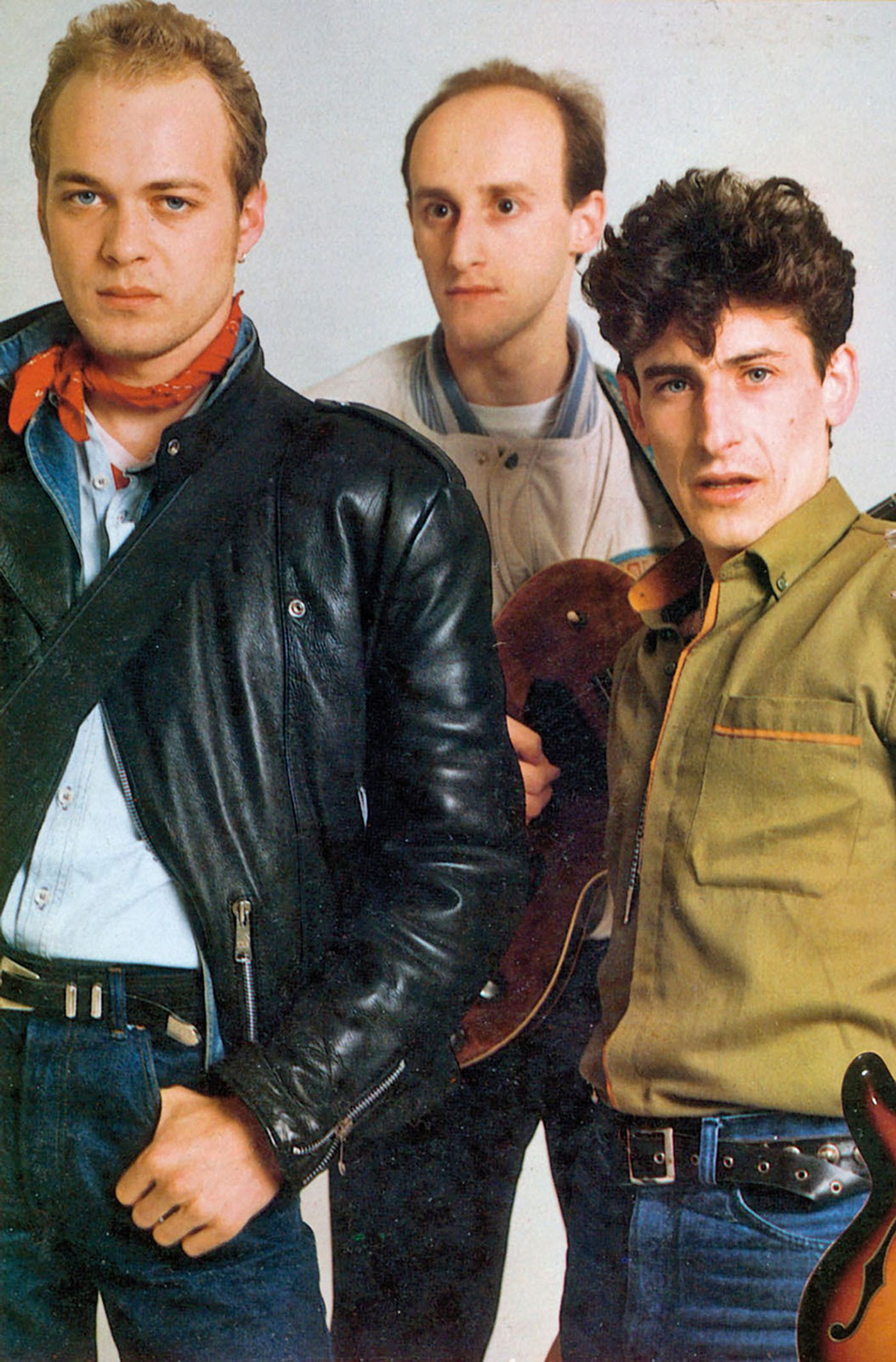 Con Willy Vijande y David Alonso, en 1986; en la época de “Directo”.