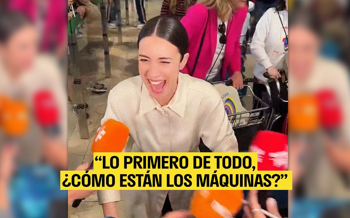 Blanca Paloma a su llegada al aeropuerto de Madrid: “Lo primero de todo, ¿cómo están los máquinas?”.
