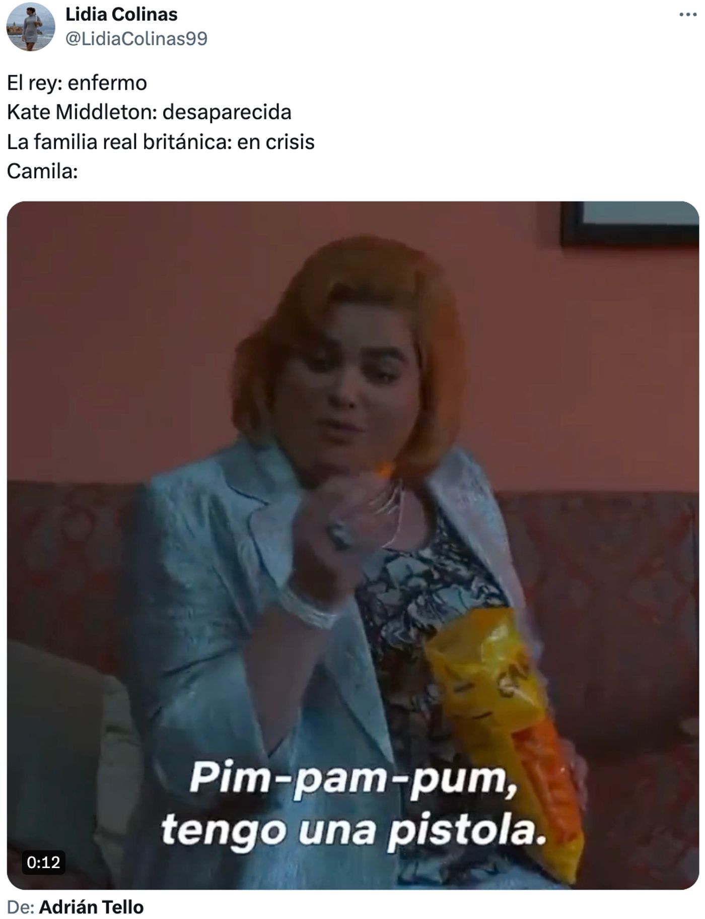 Paquita, ¿sales o entras?<a href="https://twitter.com/LidiaColinas99/status/1767616351646998528" target="_blank"> Ver tuit </a>