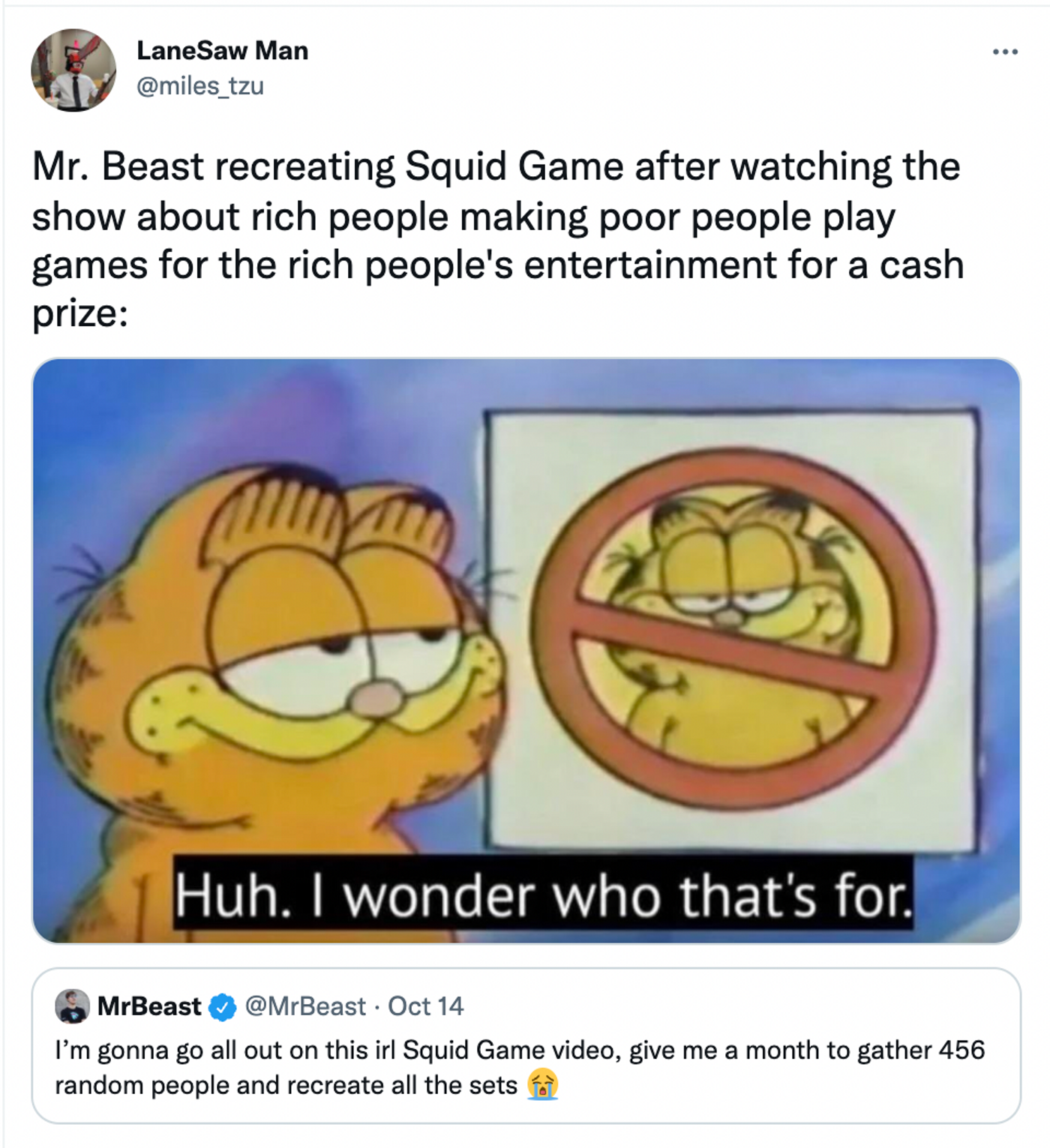 El capitalismo de los juegos de “retos por dinero”. <a href="https://twitter.com/miles_tzu/status/1448732506220544002" target="_blank"> Ver tuit </a>