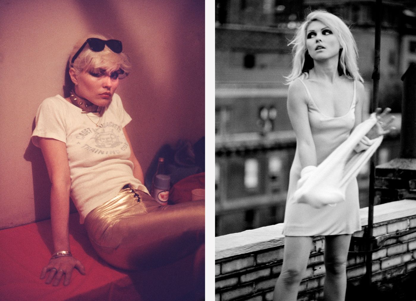 En dos imágenes de 1977: entre “Blondie” (1976) y “Plastic Letters” (1978), los dos primeros discos de Blondie.
