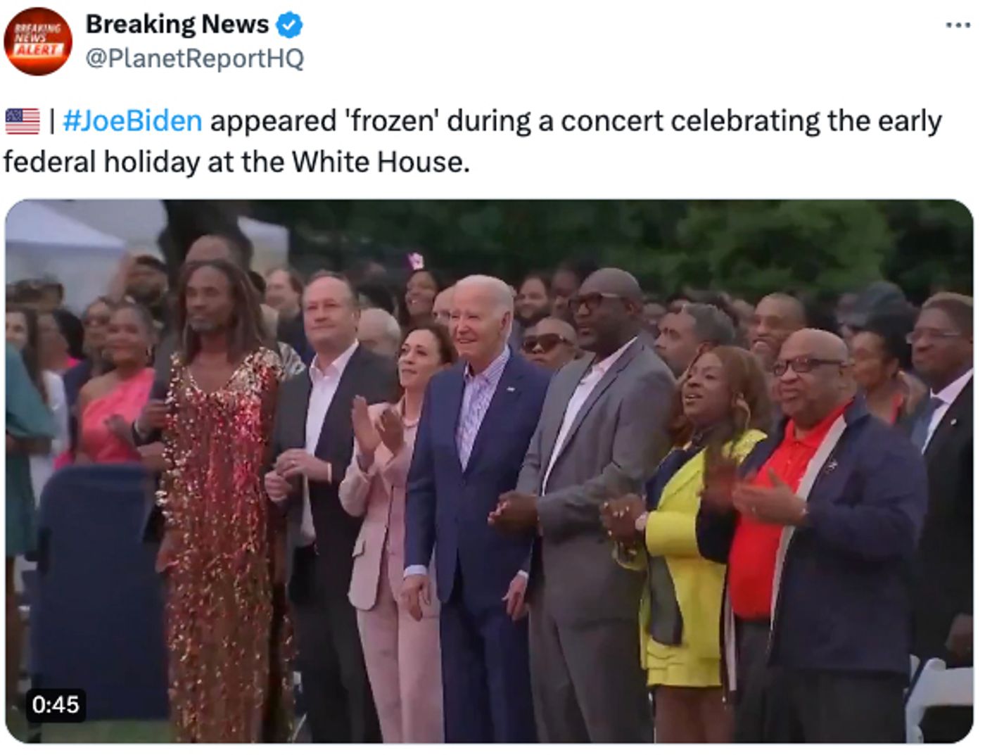 Biden, estatua de sal.<a href="https://x.com/PlanetReportHQ/status/1800894271270293765" target="_blank"> Ver tuit </a>