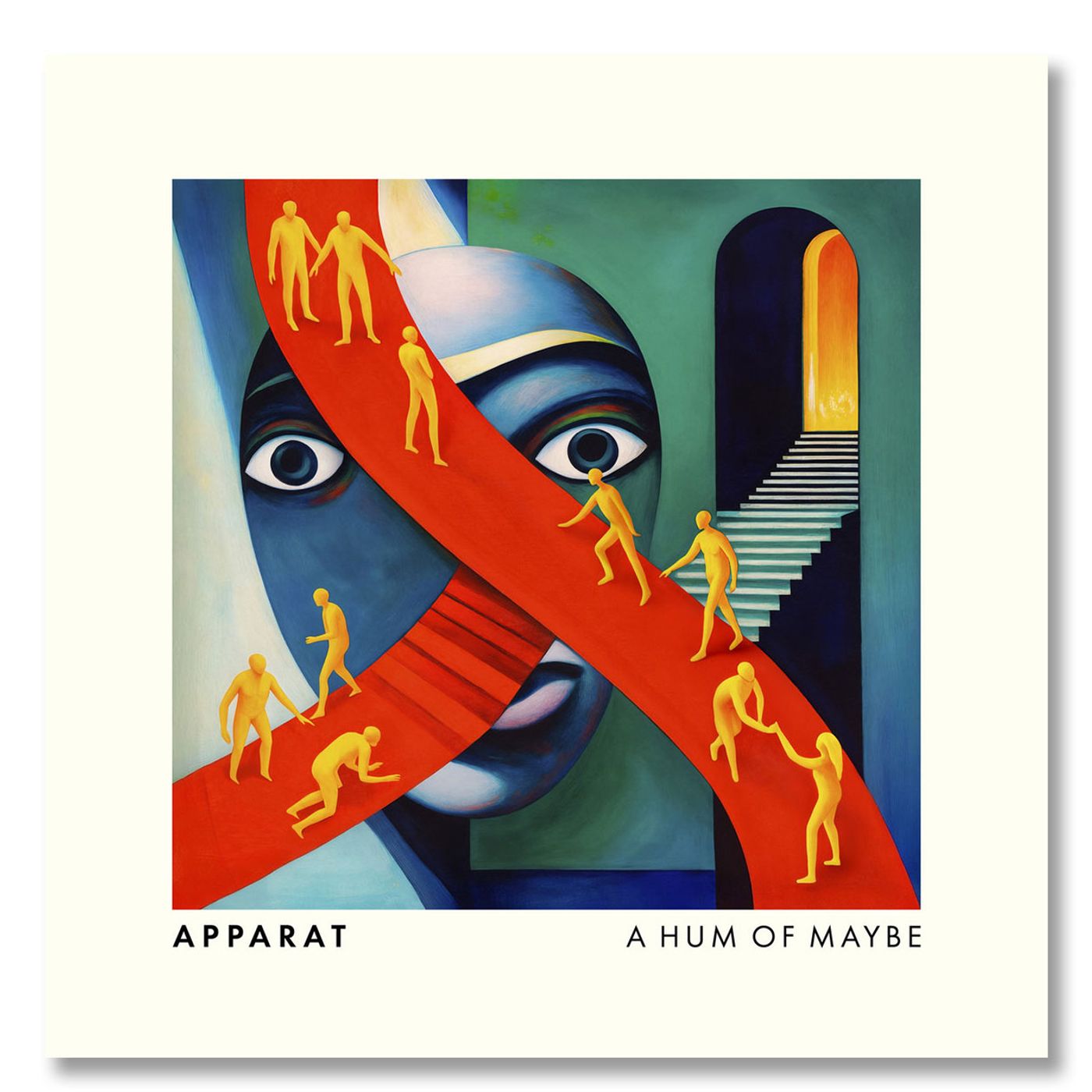 Portada de “A Hum Of Maybe”, diseñada por Carsten Aermes (¿e inspirada en Escher?).