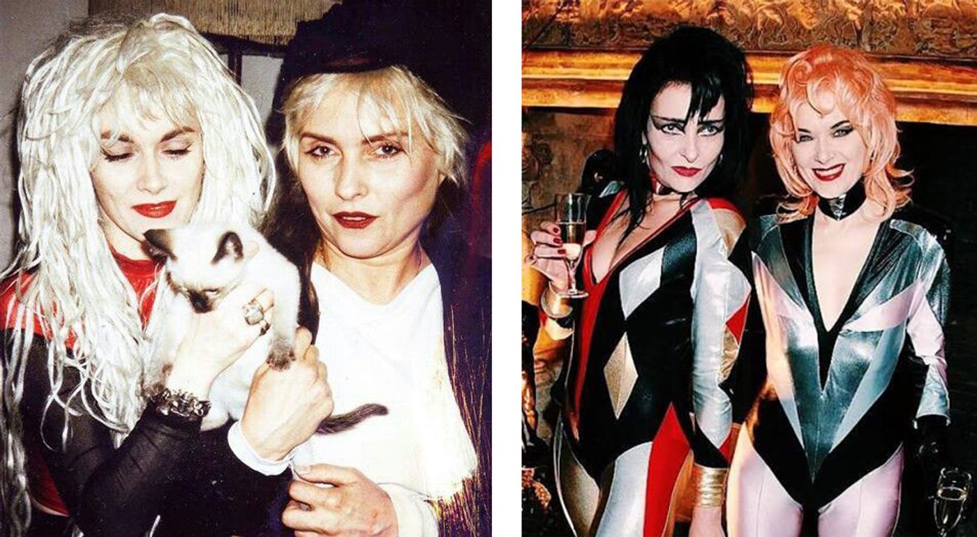 Pam Hogg con Debbie Harry y con Siouxsie.