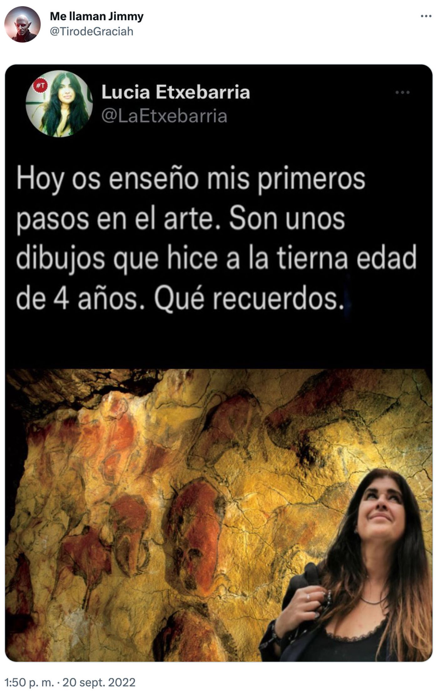 Lucía, eres genial.<a href="https://twitter.com/TirodeGraciah/status/1572191389084966915" target="_blank"> Ver tuit </a>