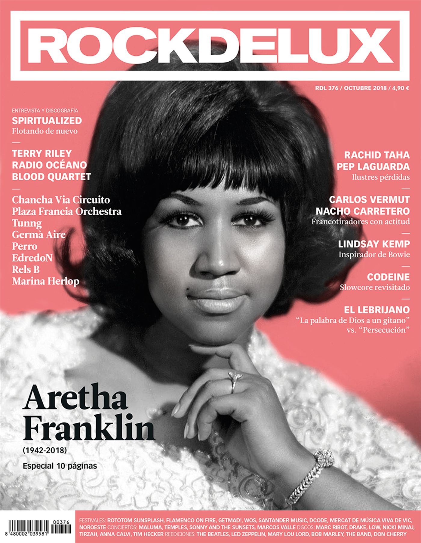 Octubre 2018: especial Rockdelux, 10 páginas dedicadas a Aretha. Este edit como intro.