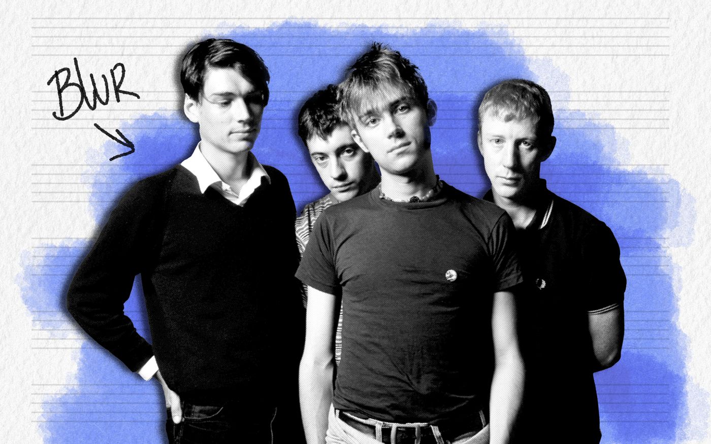 Alex James, Graham Coxon, Damon Albarn y Dave Rowntree.