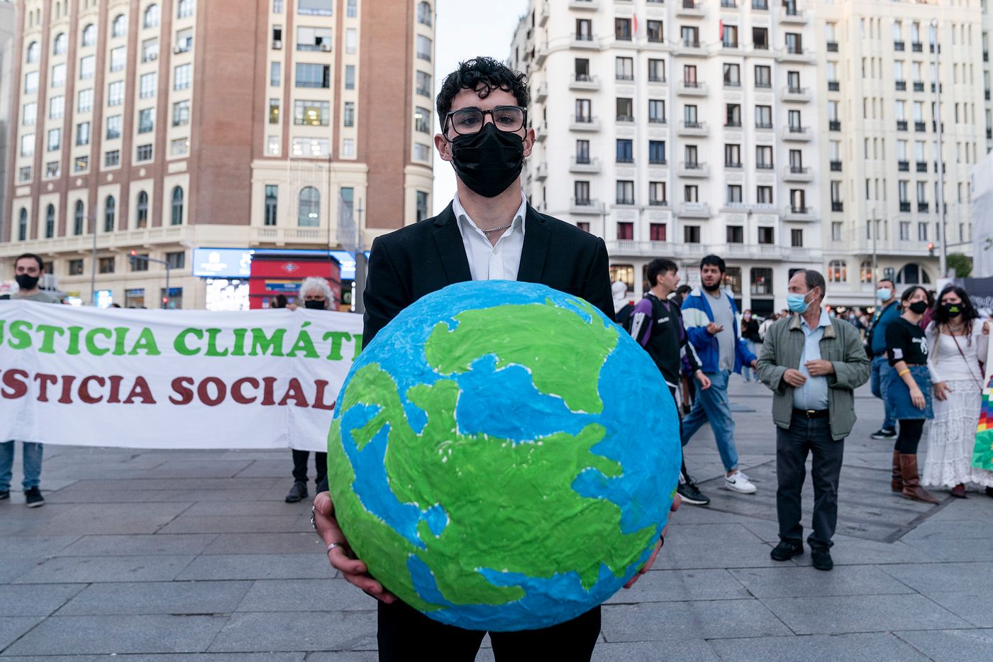 Manifestación en Madrid contra el cambio climático el pasado 21 de octubre. Foto: A. Perez Meca / Europa Press (Getty Images)