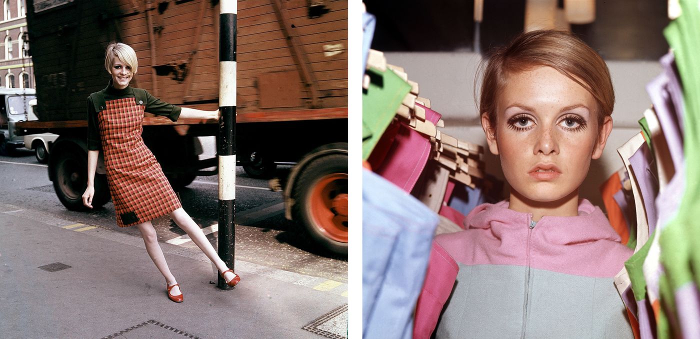 Twiggy en dos imágenes del documental.