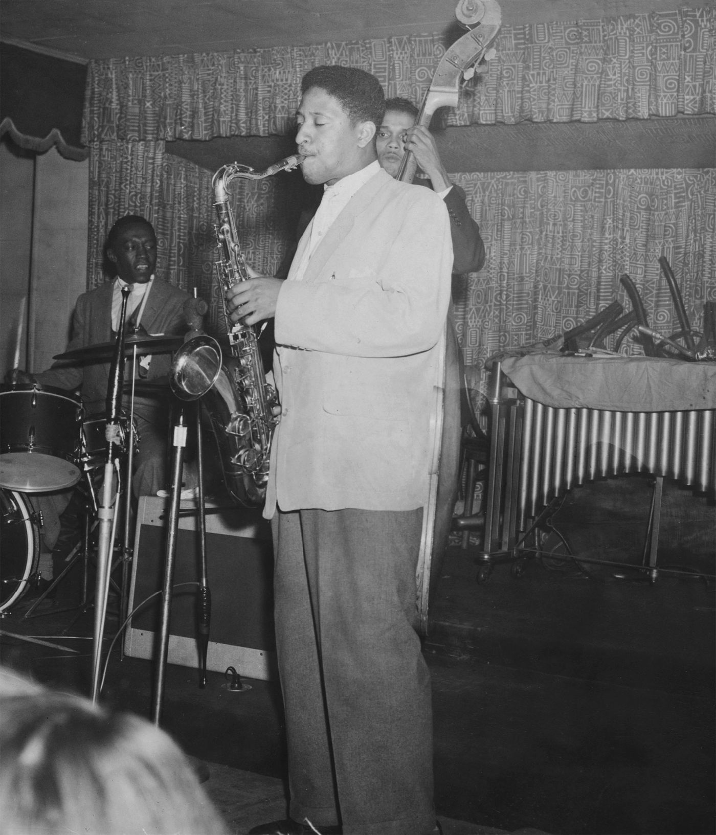 Sonny Rollins con  Art Blakey y Tommy Potter. Foto: Sonny Rollins Collection
