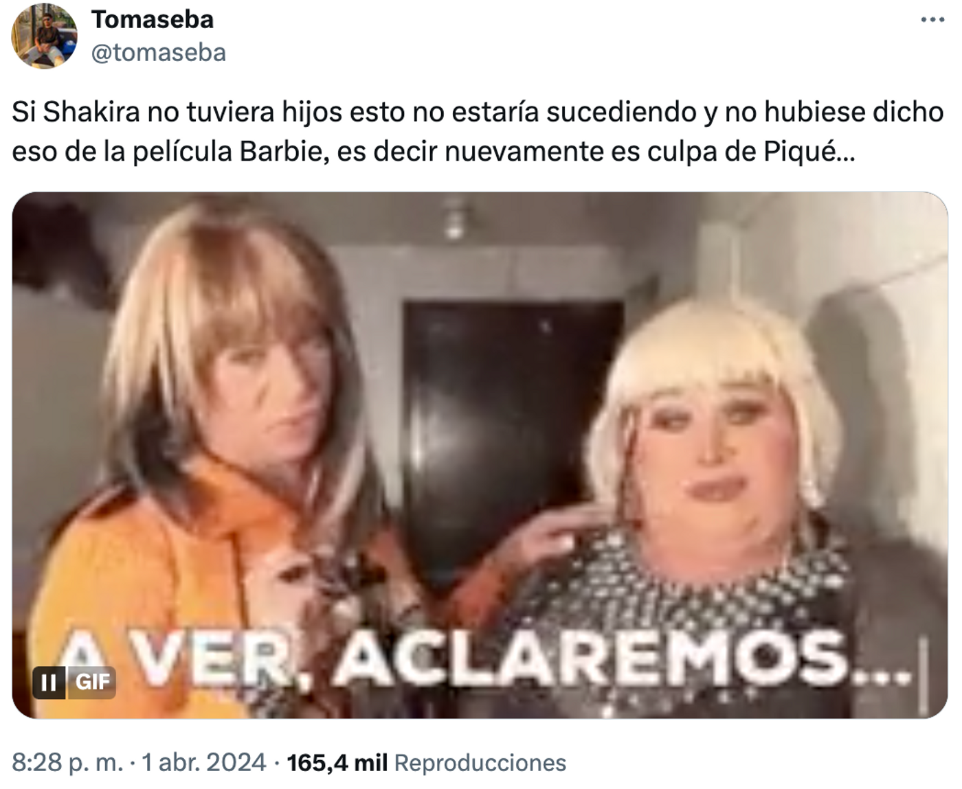 Piqué, culpable de todo.<a href="https://twitter.com/tomaseba/status/1774866361023340583" target="_blank"> Ver tuit </a>