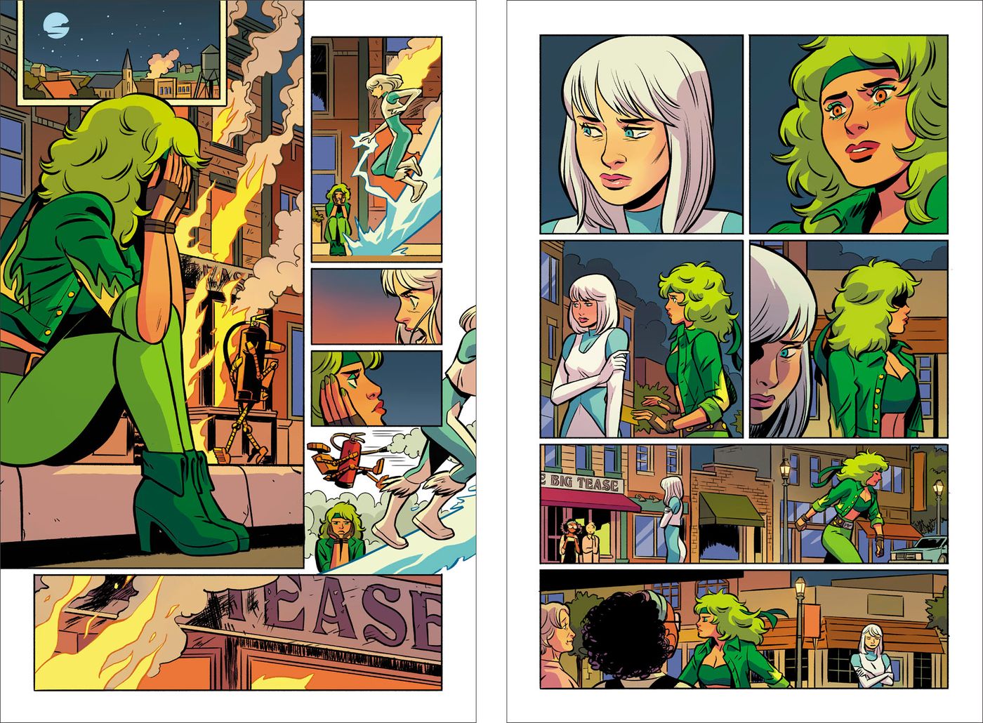 Un avance de “Fire & Ice. Welcome To Smallville” en dos páginas interiores.