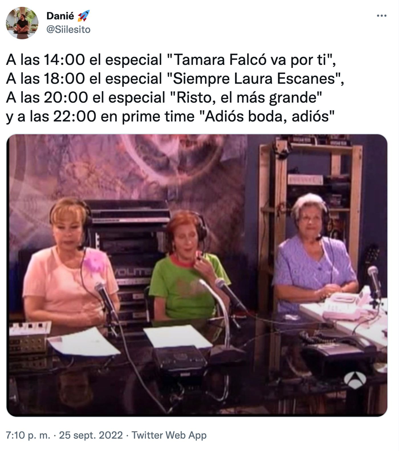 Que no pare la fiesta.<a href="https://twitter.com/Siilesito/status/1574083935797379077" target="_blank"> Ver tuit </a>