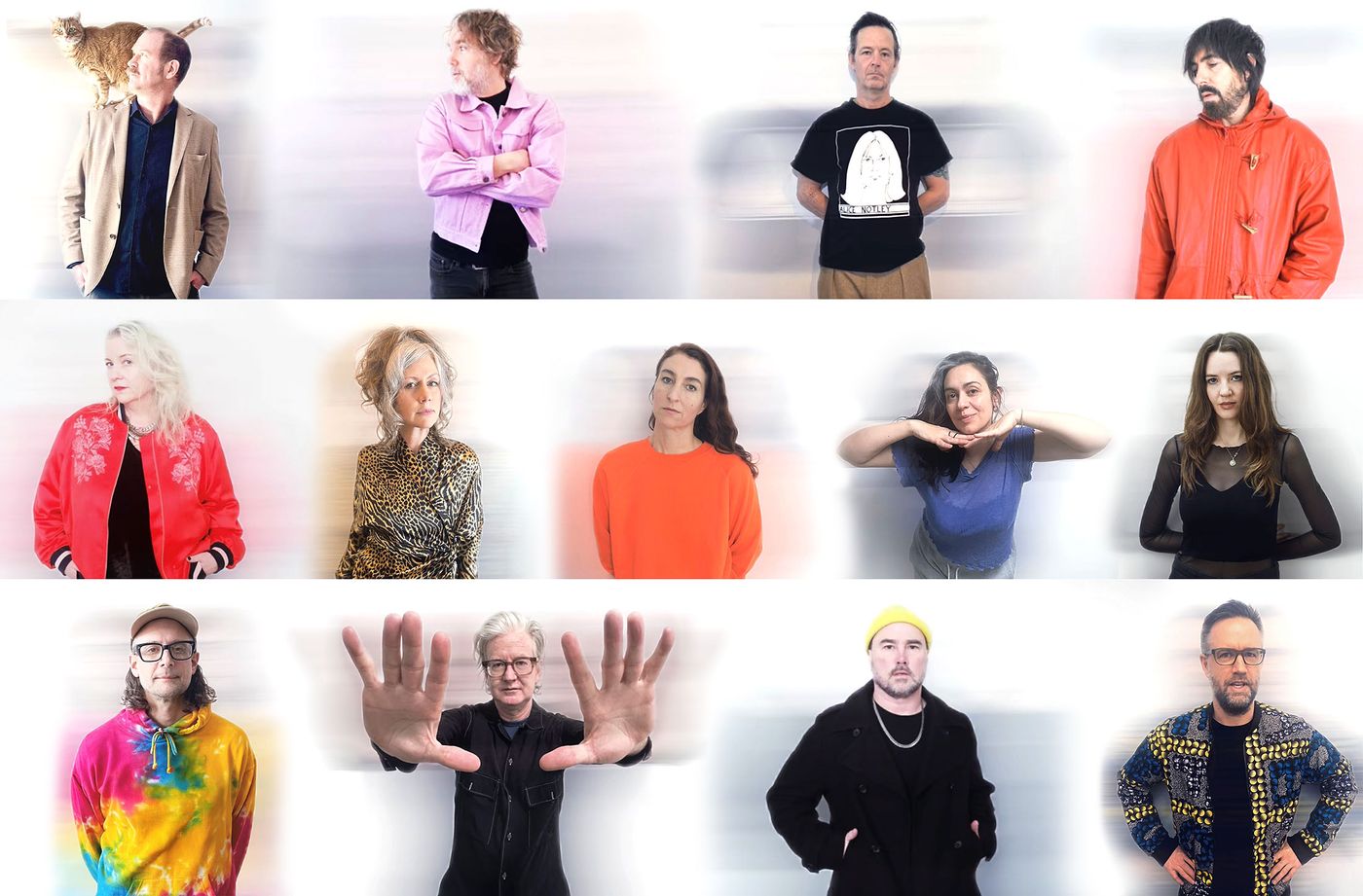 Charles Spearin, Kevin Drew, Andrew Whiteman, Sam Goldberg, Amy Millan, Lisa Lobsinger, Hannah Georgas, Ariel Engle, Jill Harris, Justin Peroff, Brendan Canning, Evan Cranley y David French: unos cuantos Broken Social Scene.