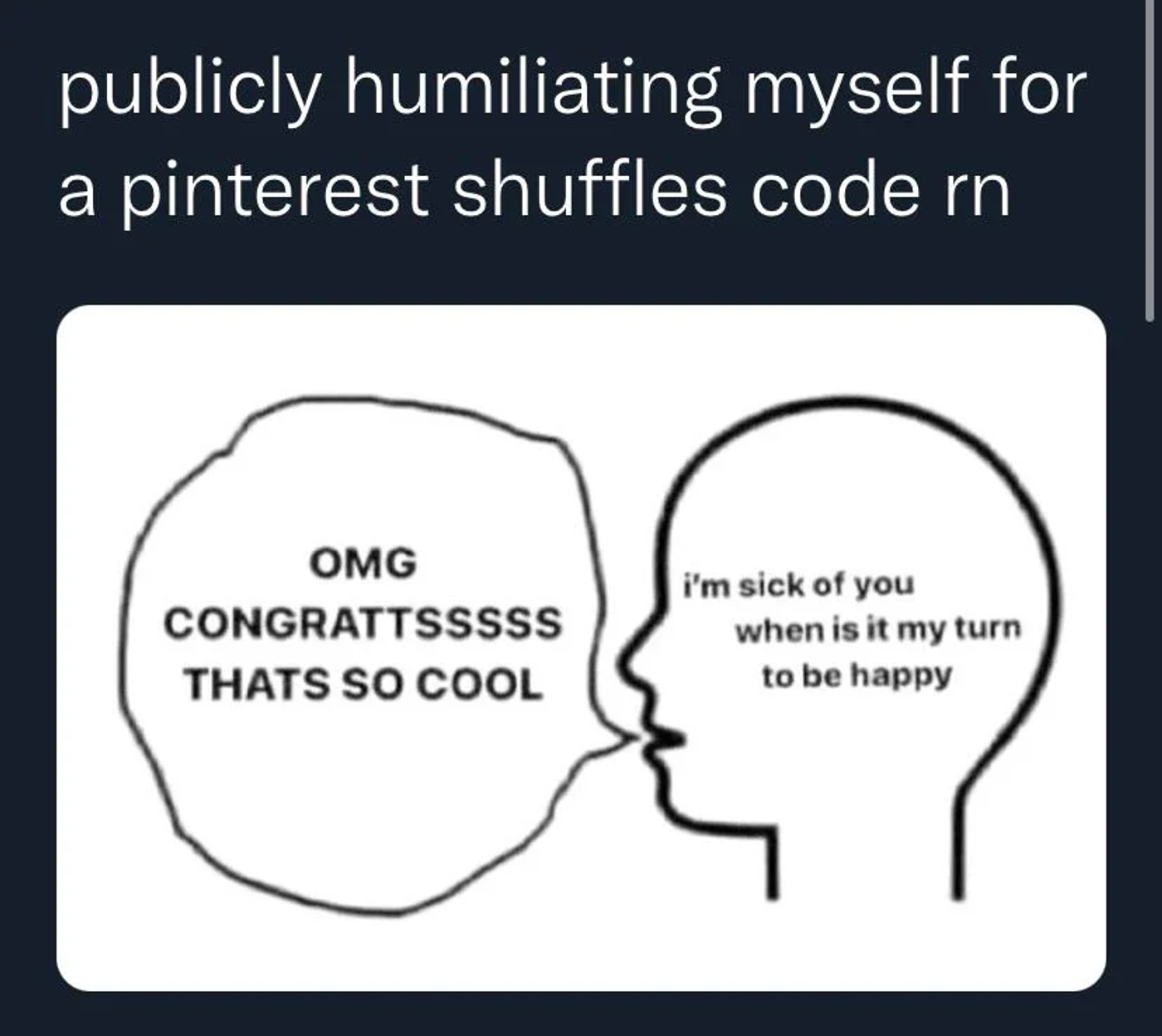 No todo es alegría en el mundo Pinterest.
