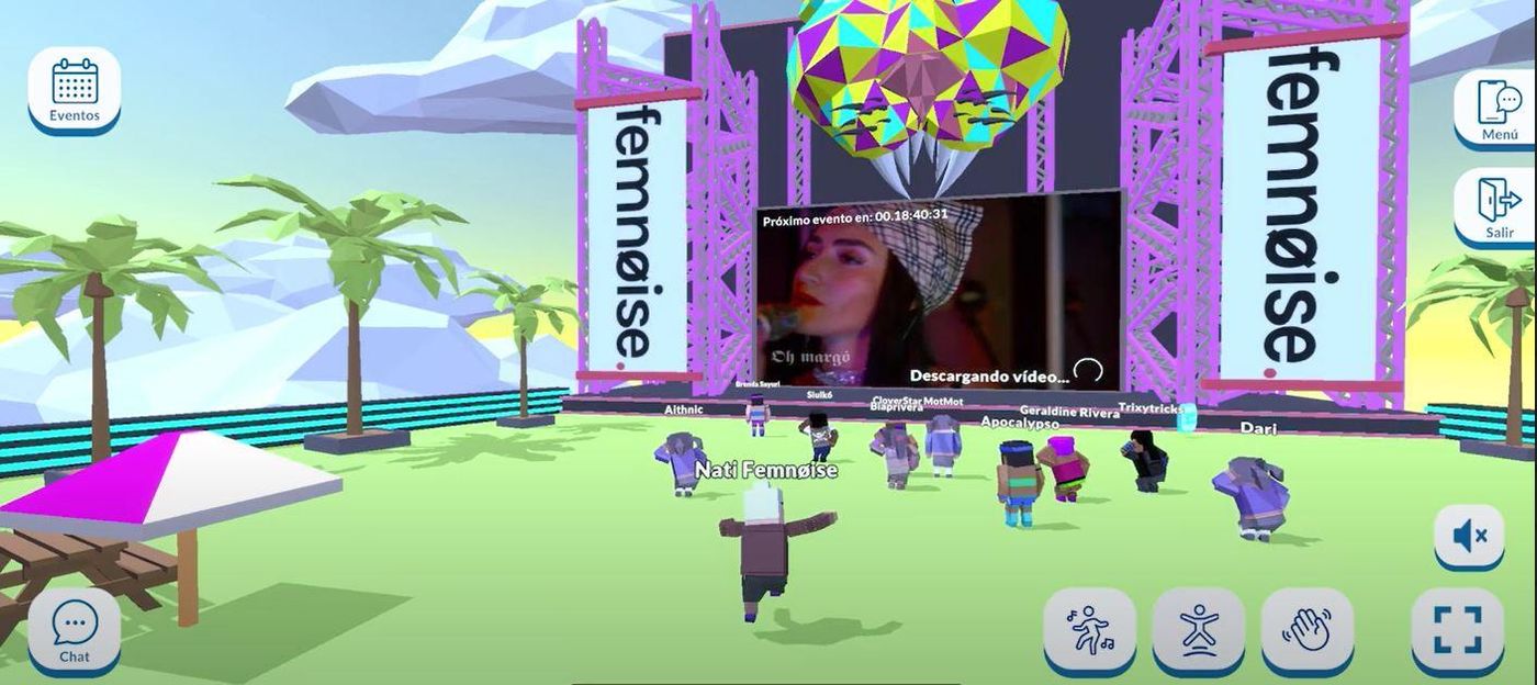 El Femnøise Fest que tuvo lugar en la plataforma digital MusicHood. Foto: Femnøise