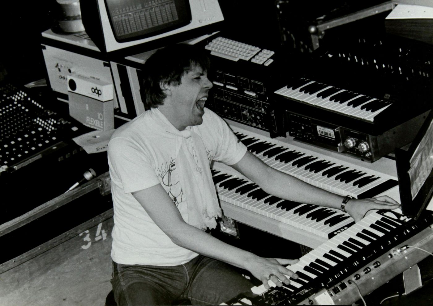 Klaus Schulze, en directo en 1983. Foto: National Jazz Archive / Heritage Images (Getty Images)