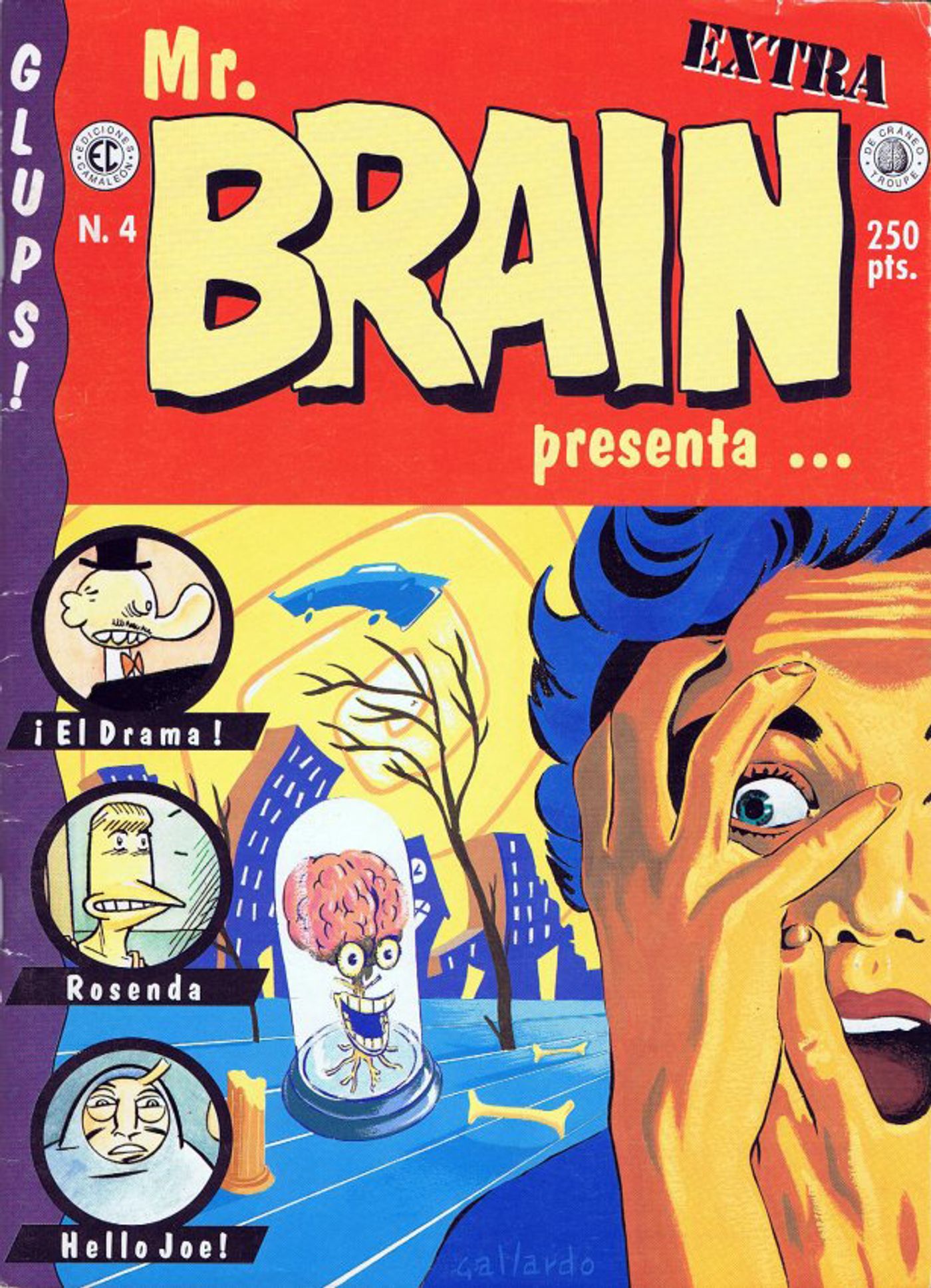 Portada a gouache de Gallardo para unos jóvenes fanzineros Manel Fontdevila y Pep Brocal.