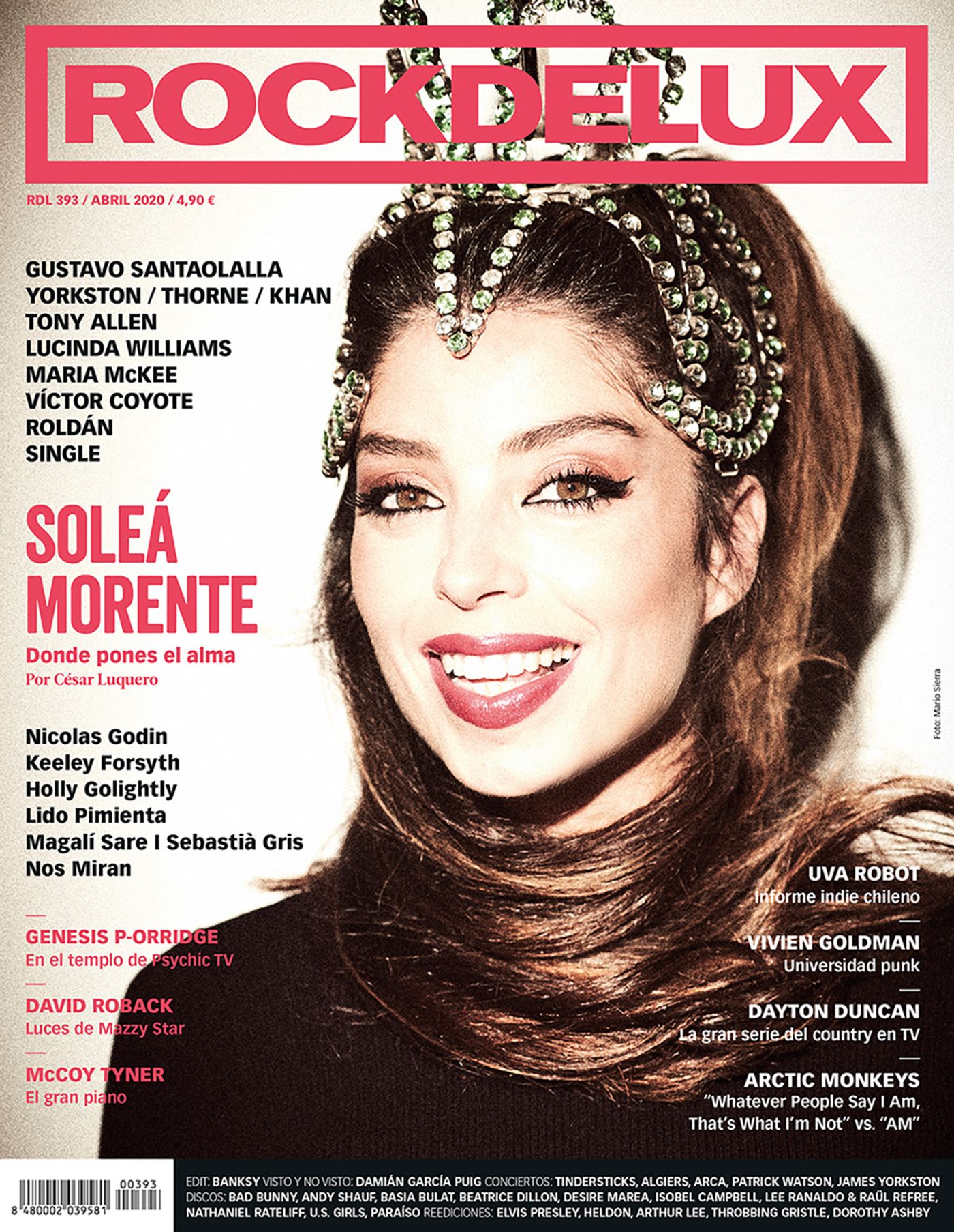 Rockdelux 393 (Abril 220). Foto: Mario Sierra. Diseño: Gemma Alberich