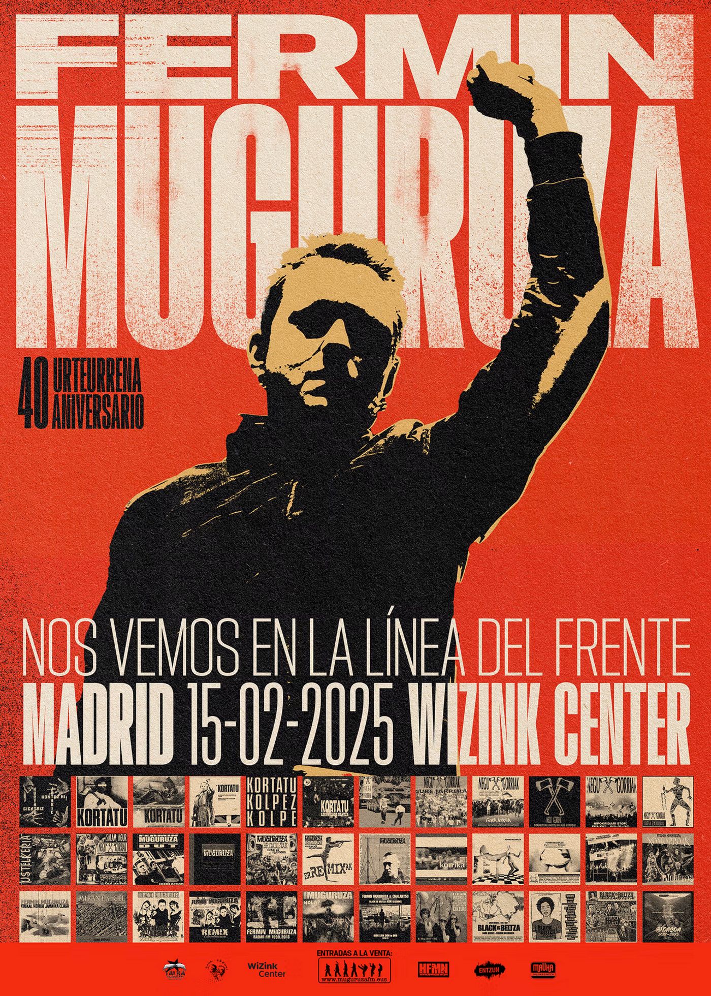 Cartel de la gira de Fermin Muguruza a su paso por Madrid.