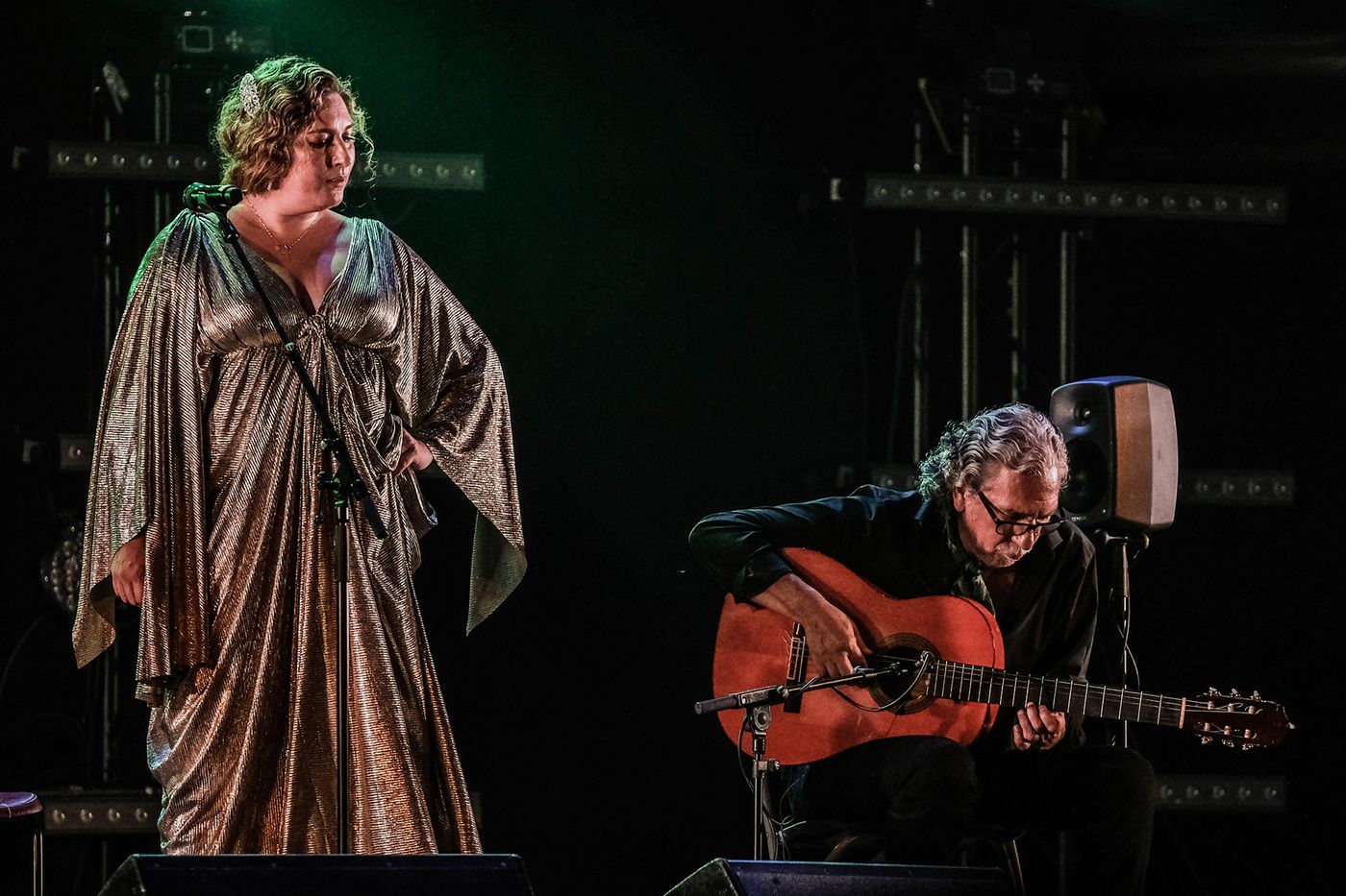 Estrella Morente con Montoyita. Foto: Óscar García