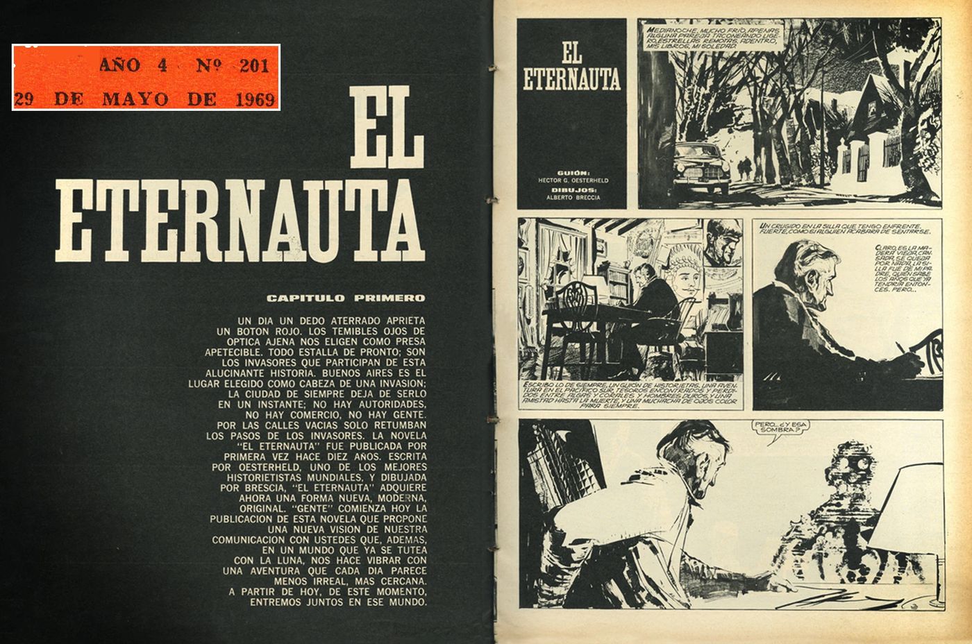“El eternauta” (1969) en el magazine ‘Gente’.