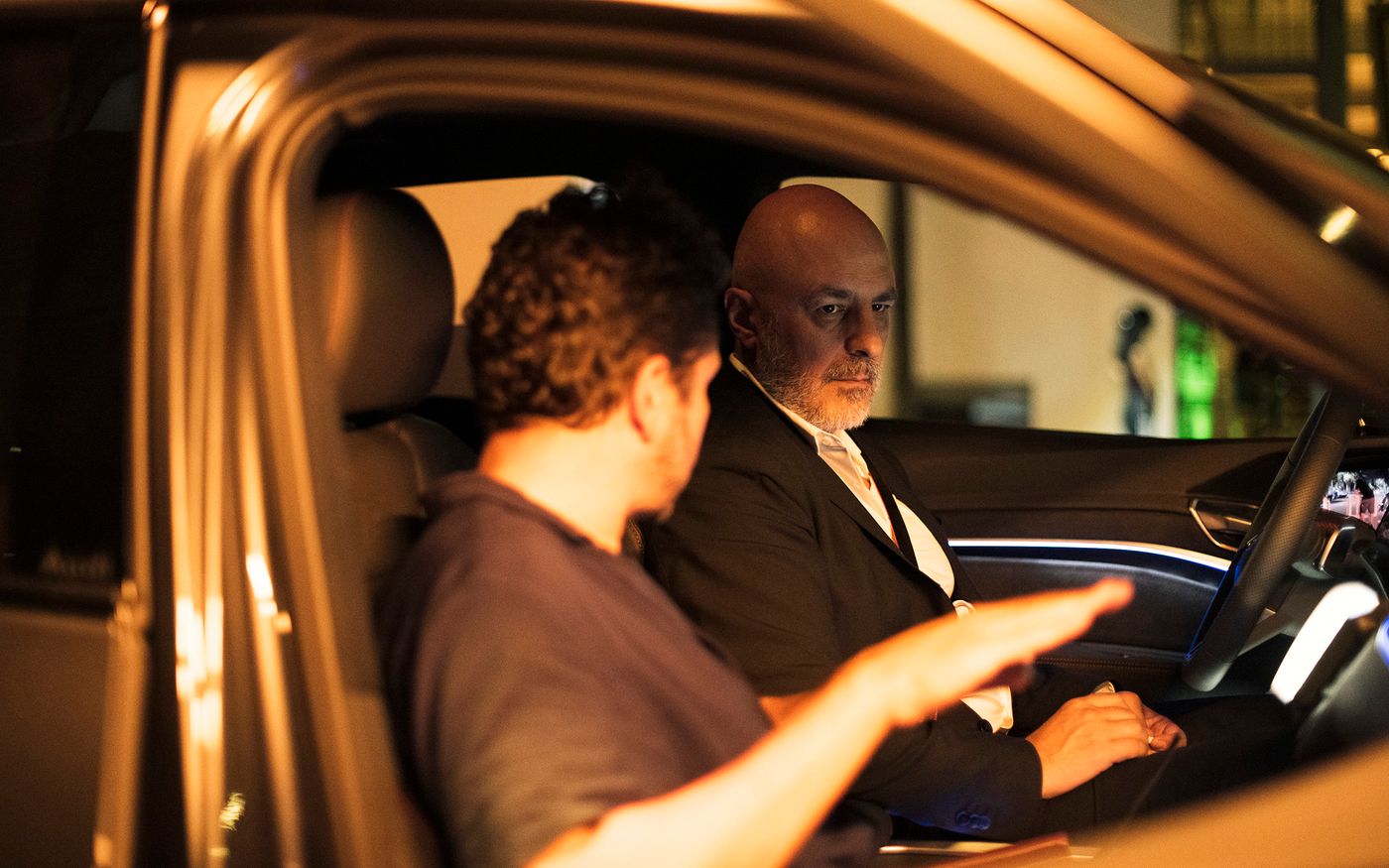 Roberto Álamo durante el rodaje de “El chófer”.