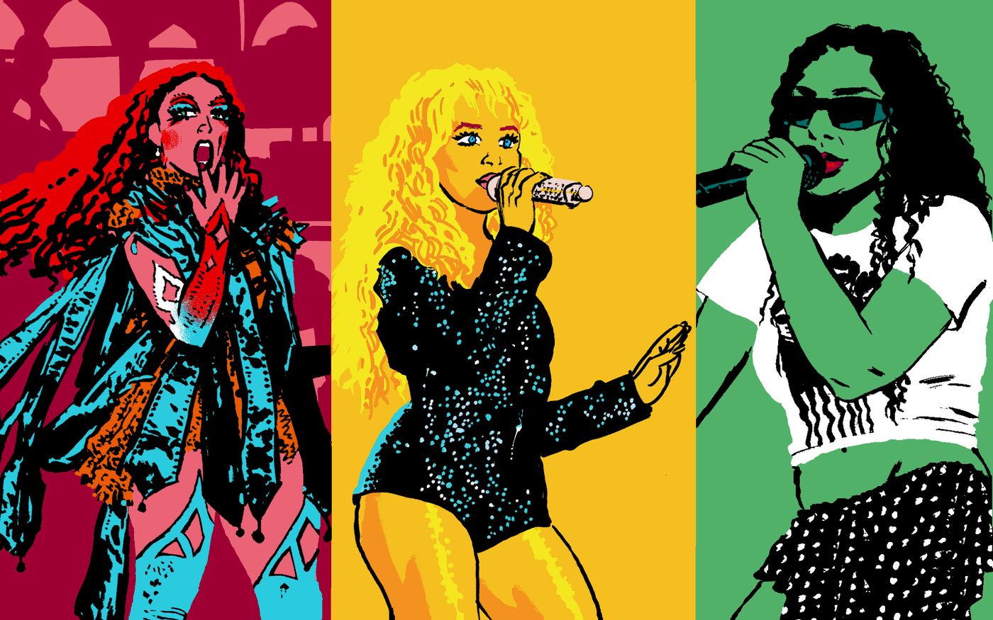 Chappell, Sabrina y Charli: tres eran tres y solo una era buena. Ilustración: Pepo Pérez