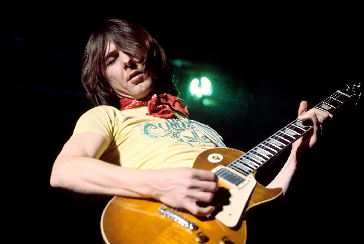 Mick Ralphs, con Bad Company, en 1974. Foto: Fin Costello