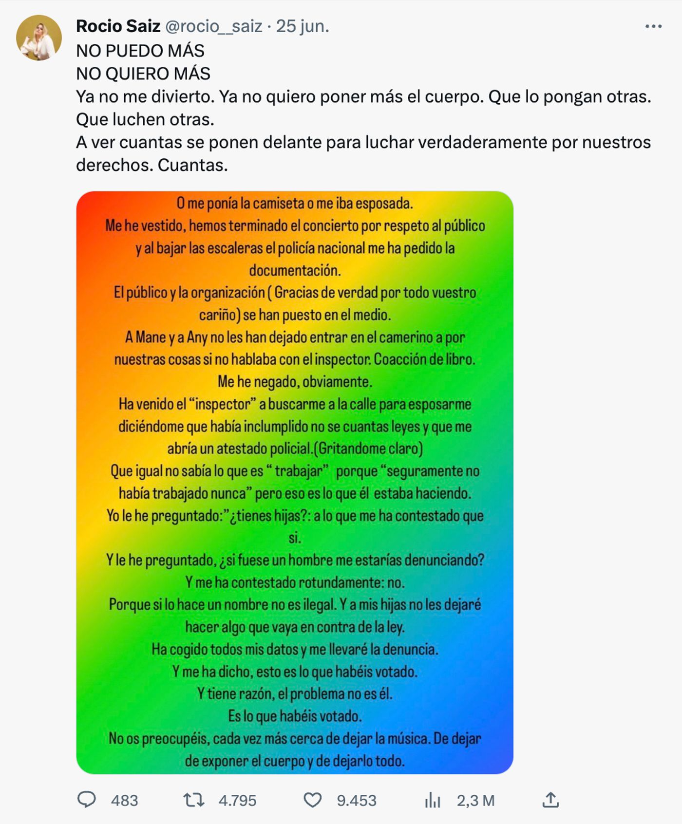 Rocío Saiz: la que se avecina.<a href="https://twitter.com/rocio__saiz/status/1672747822595055617?cxt=HHwWgoCxyYbS5bYuAAAA" target="_blank"> Ver hilo en twitter </a>