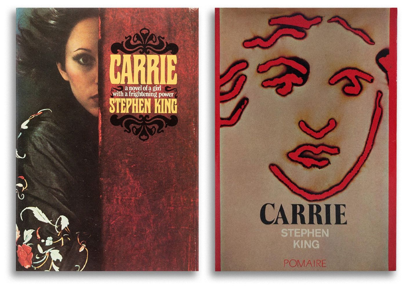 Primeras ediciones, americana y española, de “Carrie” (1974).
