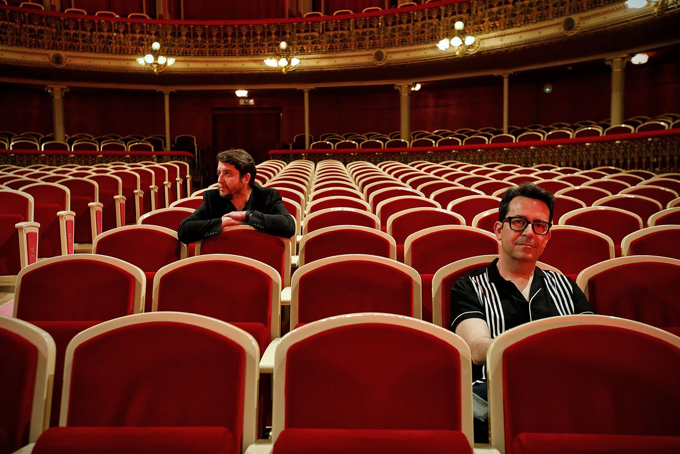 Nacho Casado y Antonio Galvañ: en onda, en el Teatro Romea de Murcia. Foto: Pilar Morales
