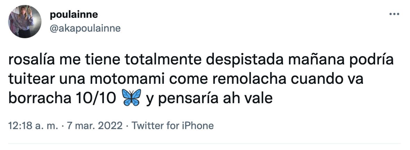 Que rima con “eres un hacha”.<a href="https://twitter.com/akapoulainne/status/1500611802522128386" target="_blank"> Ver tuit </a>