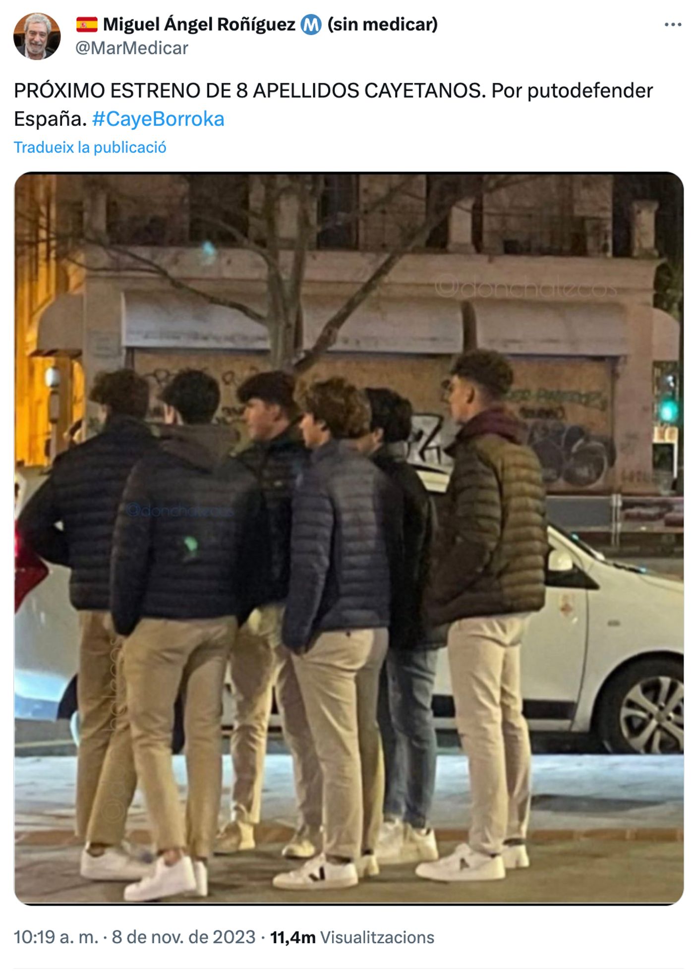 Son los que dicen Vascongadas y Generalidad de Cataluña. <a href="https://twitter.com/MarMedicar/status/1722181936800567511" target="_blank"> Ver tuit </a>