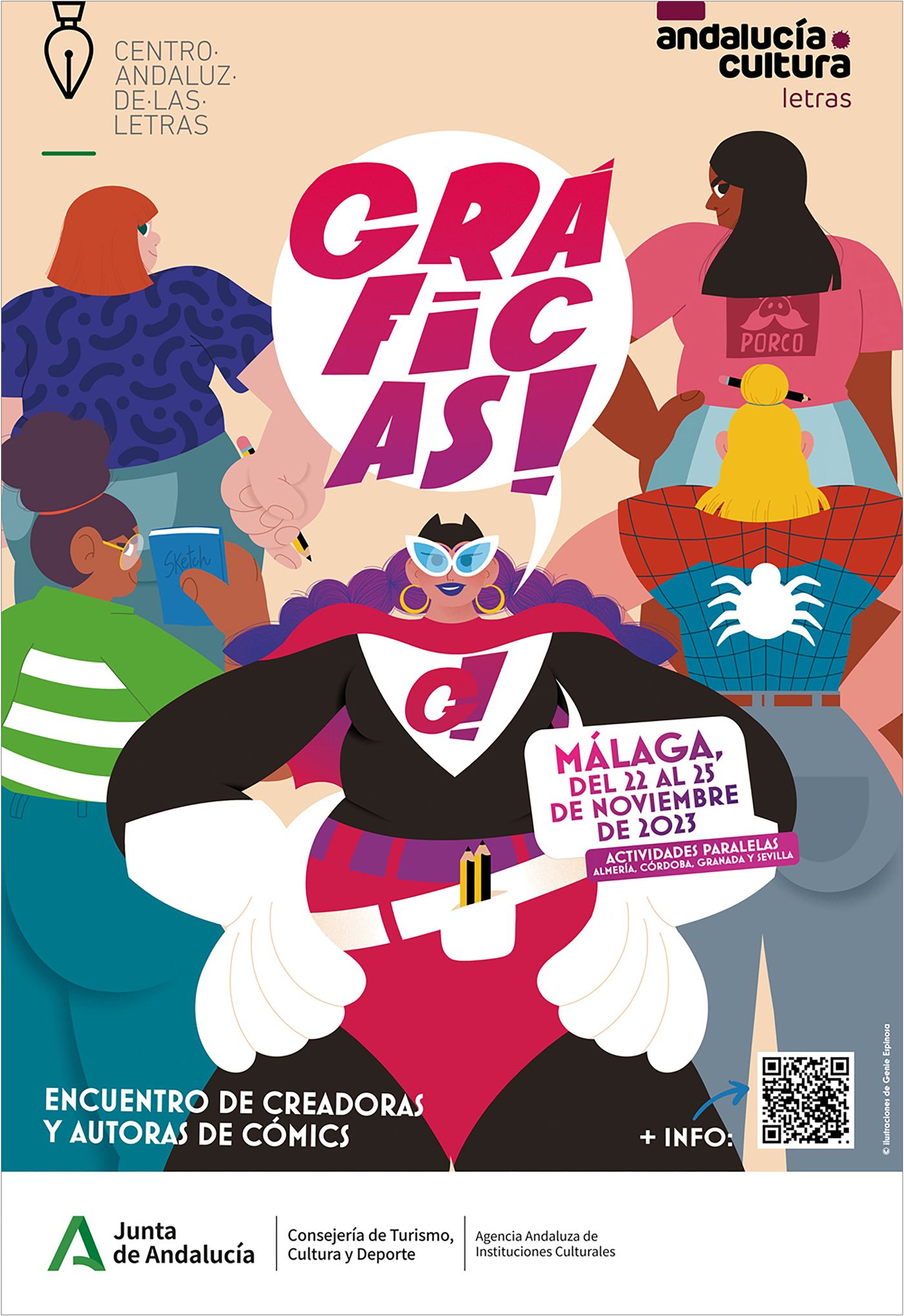 Cartel de Gráficas!, diseñado por Genie Espinosa