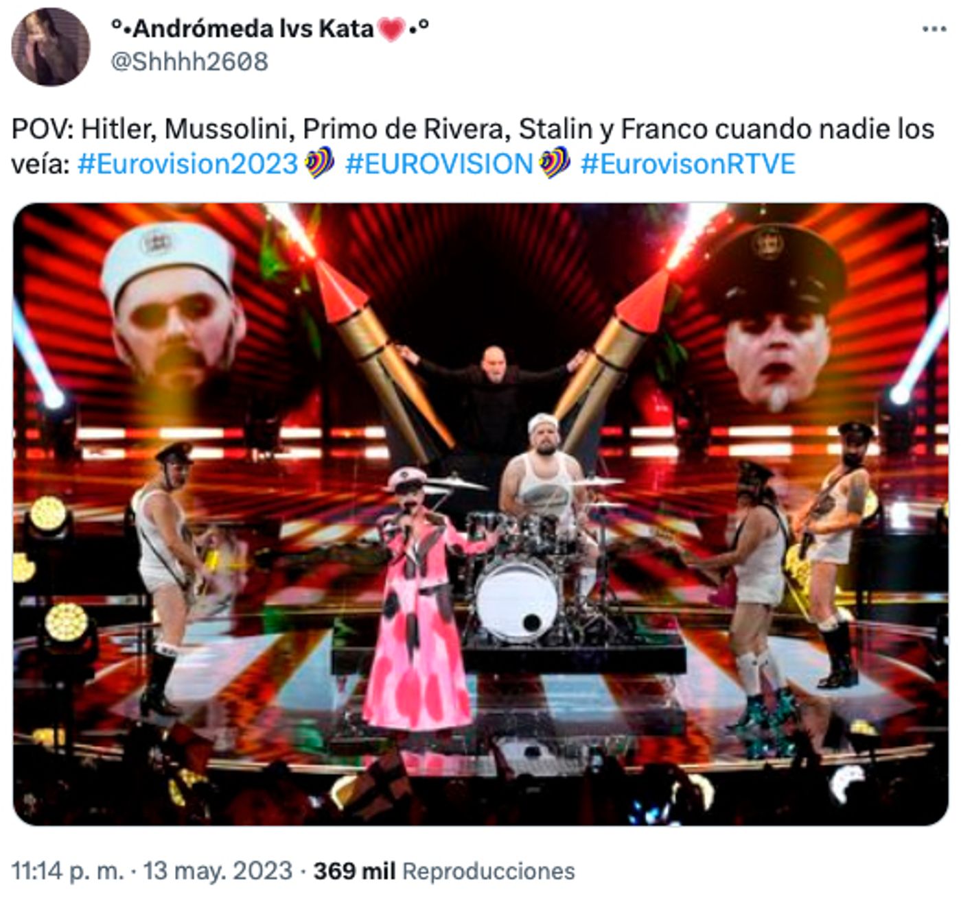  Hitler, Mussolini, Primo de Rivera, Stalin y Franco cuando nadie los veía.<a href="https://twitter.com/Shhhh2608/status/1657494639799091203" target="_blank"> Ver tuit </a>