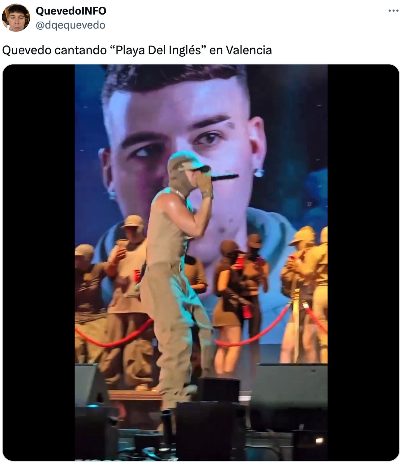 Quevedo en Valencia.<a href="https://x.com/dqequevedo/status/1807178911203078208" target="_blank"> Ver tuit </a>