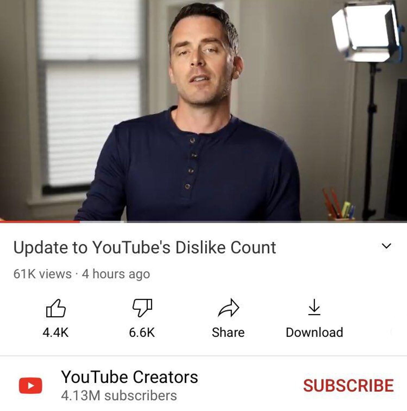  YouTube desactiva la visibilidad pública de los votos negativos a los vídeos.