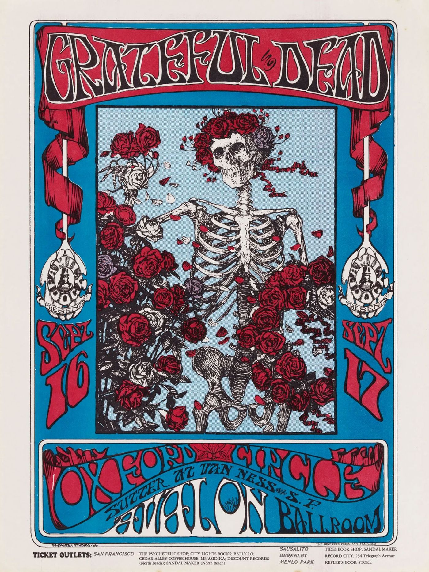 Póster de The Big Five para Grateful Dead, 1966