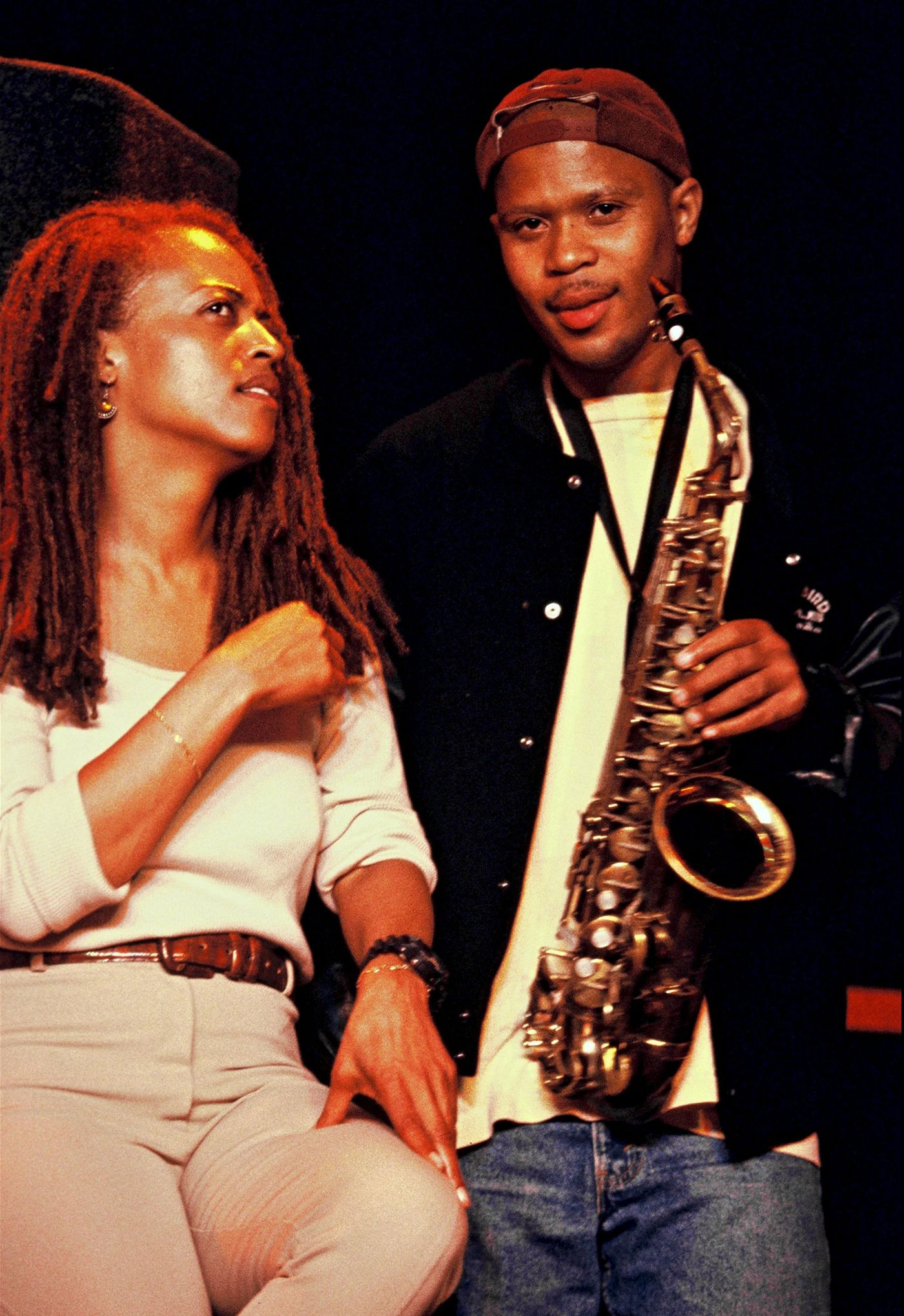 Cassandra Wilson y su mentor, Steve Coleman (del colectivo M-Base). Foto: Christian Ducasse (Getty Images)