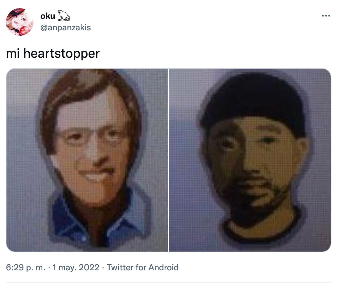 “Heartstoppers” crea un imaginario de personajes LGBT.<a href="https://twitter.com/anpanzakis/status/1520802482917675008" target="_blank"> Ver tuit </a>
