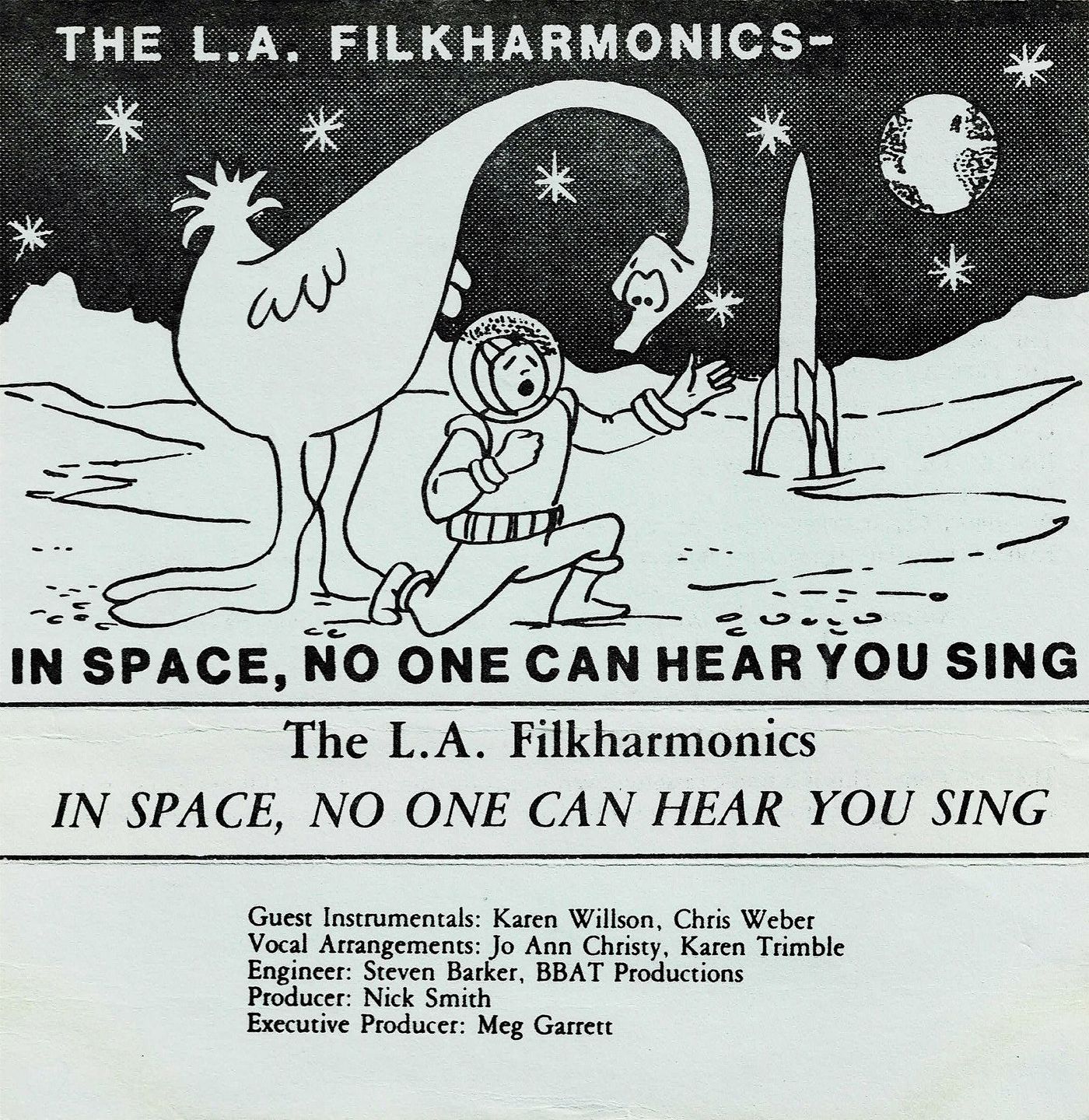 Casete de 1985 de The L. A. Filkharmonics: “In Space, No One Can Hear You Sing”.